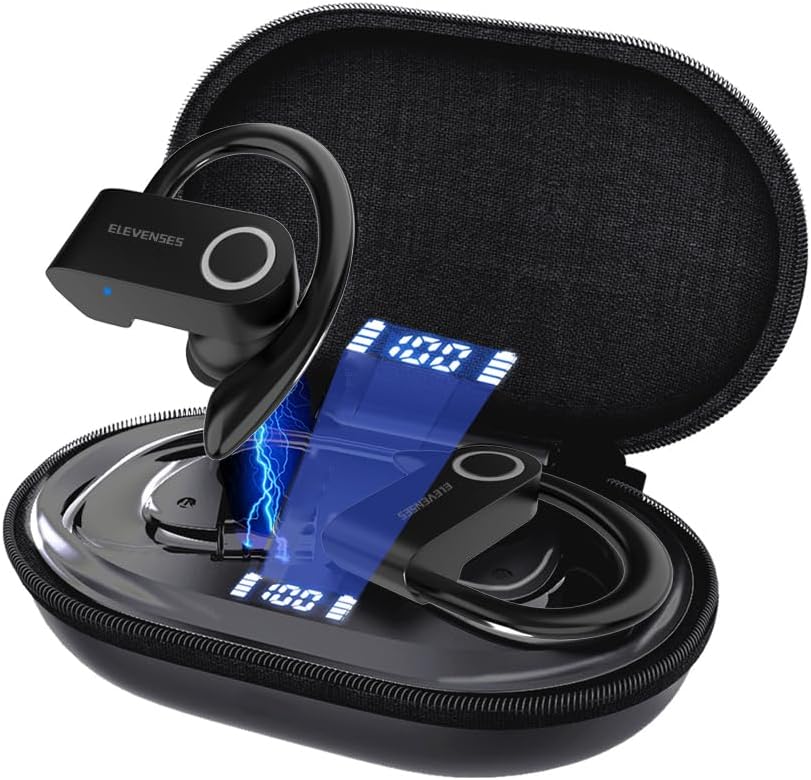Wireless Earbuds with Earhooks, Bluetooth Earbuds Over Ear, 82H Long Battery Lif...