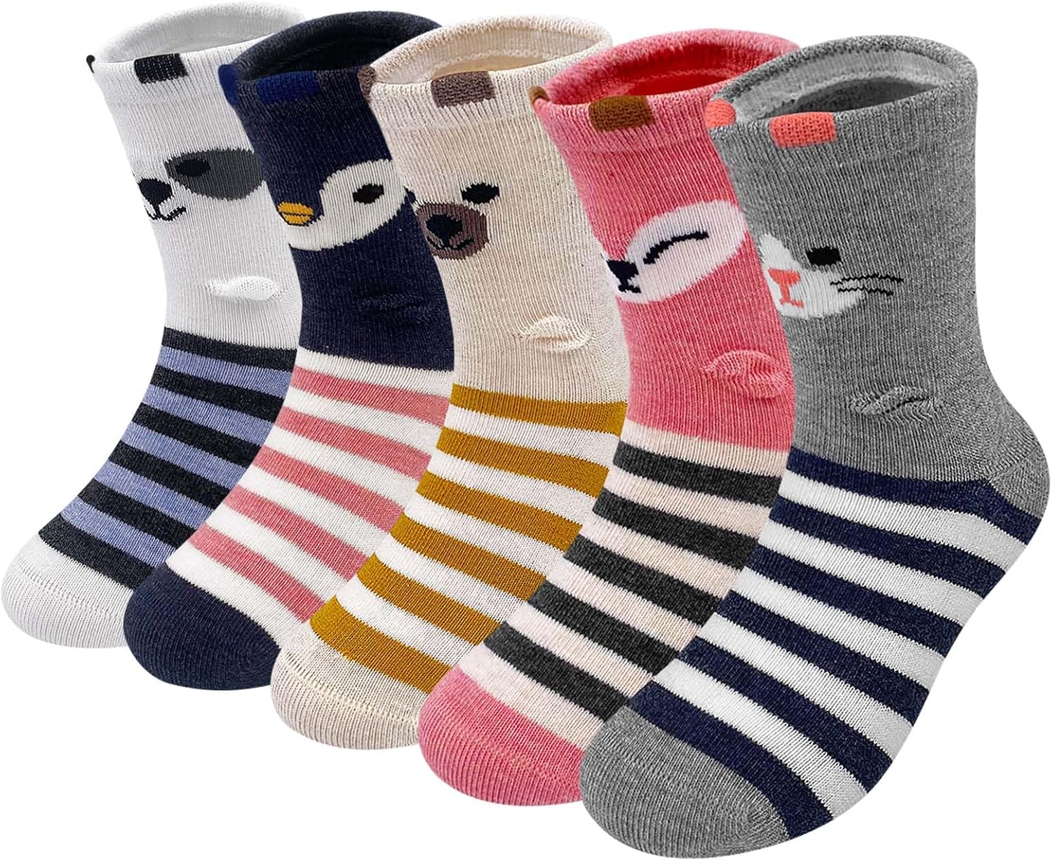 PUTUO Kids Girls Animal Socks: Children Ankle Cotton Socks Girls Novelty Funky C...