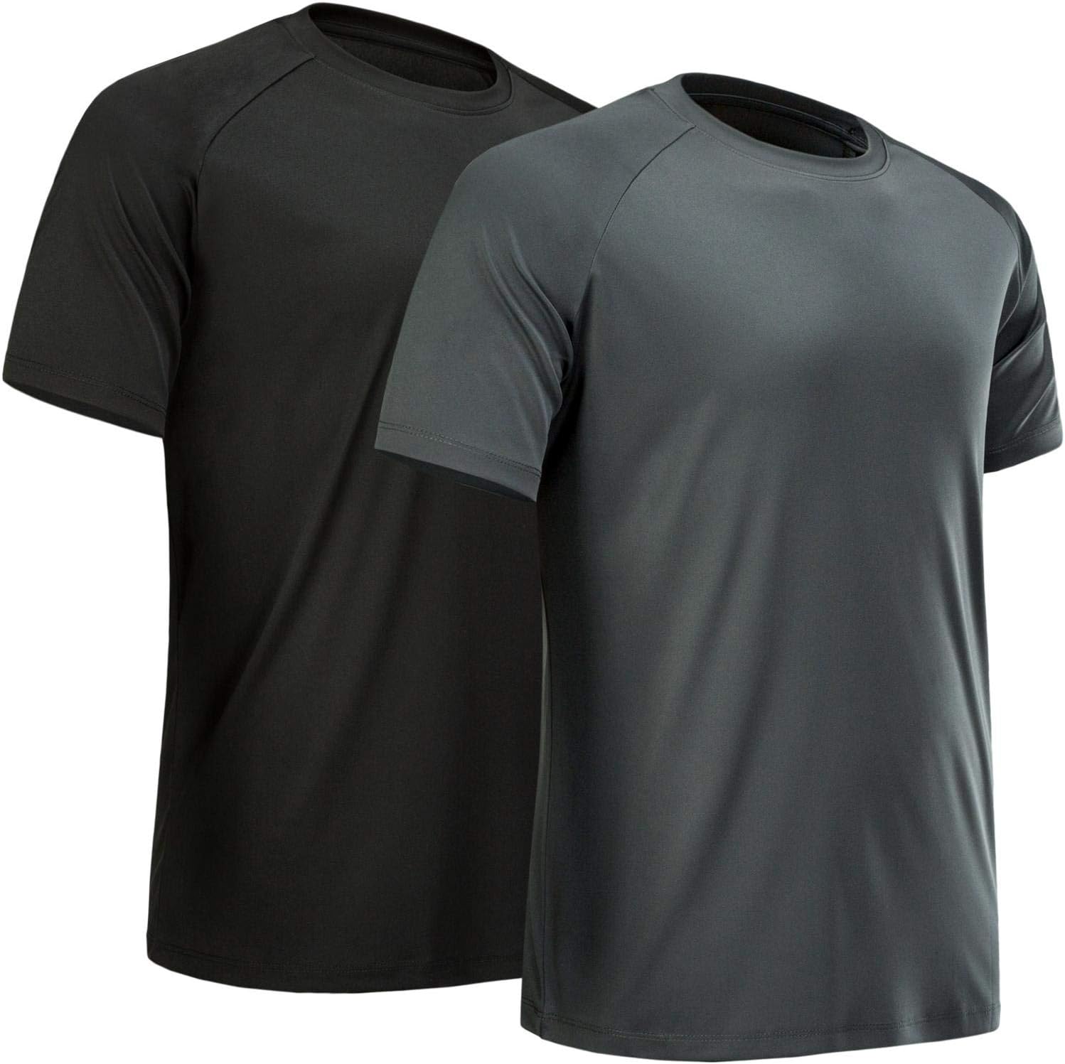 Workout Shirts for Men Short Sleeve Quick Dry Athletic Gym Active T Shirt Moistu...