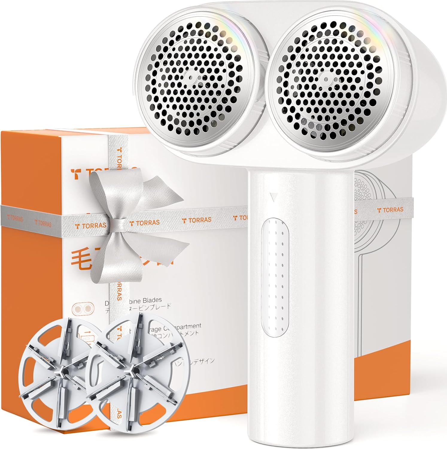 TORRAS Dual-Head Fabric Shaver, Longest Durability & 50ml Large Capacity Recharg...