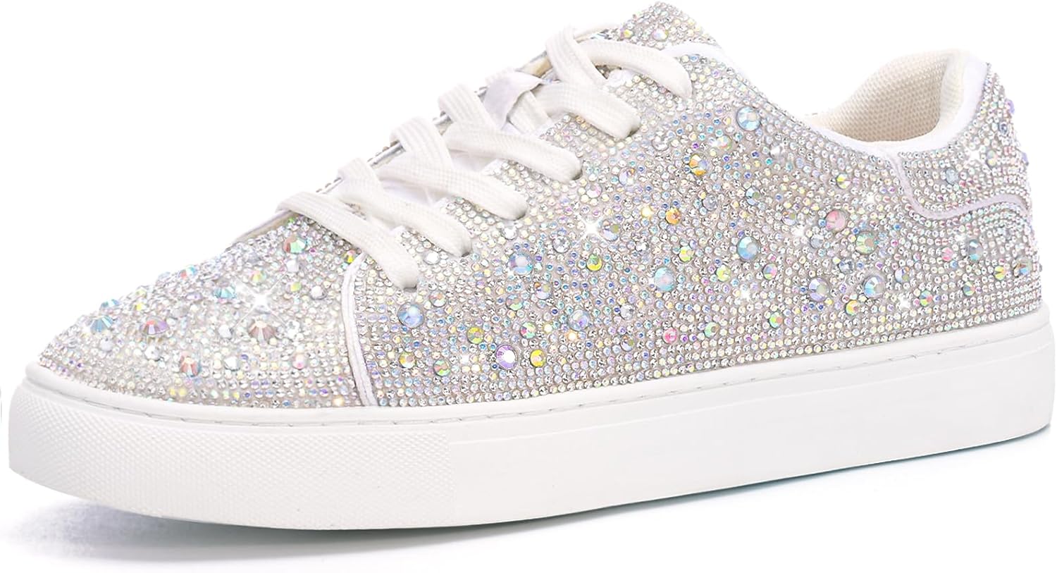 Suokdil Sparkle Rhinestone Sneakers for Women Bling Sneakers Rhinestone Sneakers...