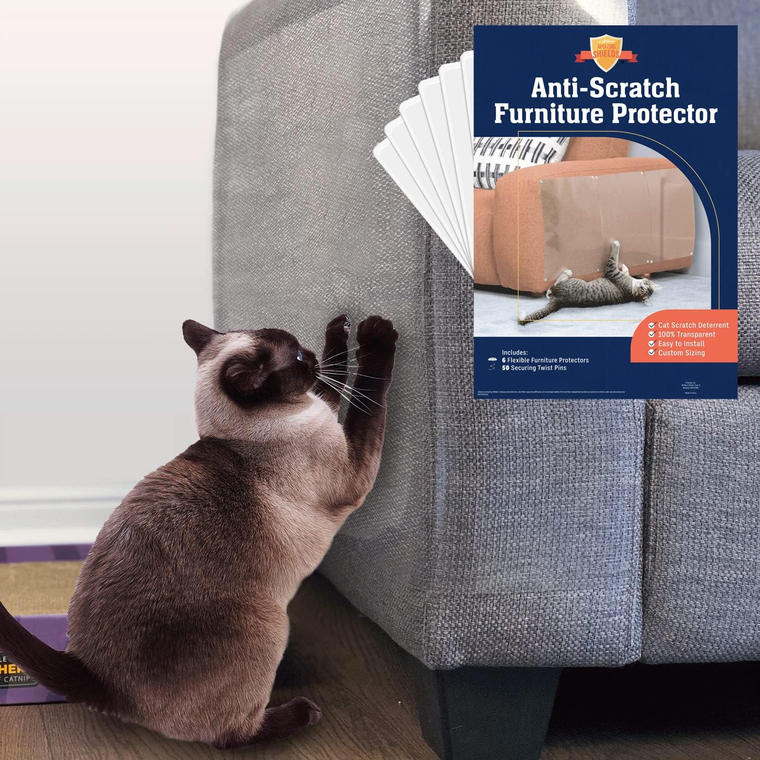 Stelucca Amazing Shields Sofa Protectors from Pets - 6-Pack of 17-Inch x 12-Inch...