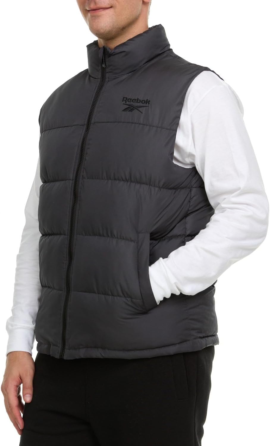 Reebok Mens Puffer Vest for Winter, Lightweight Down Alternative, Men's Outerwea...