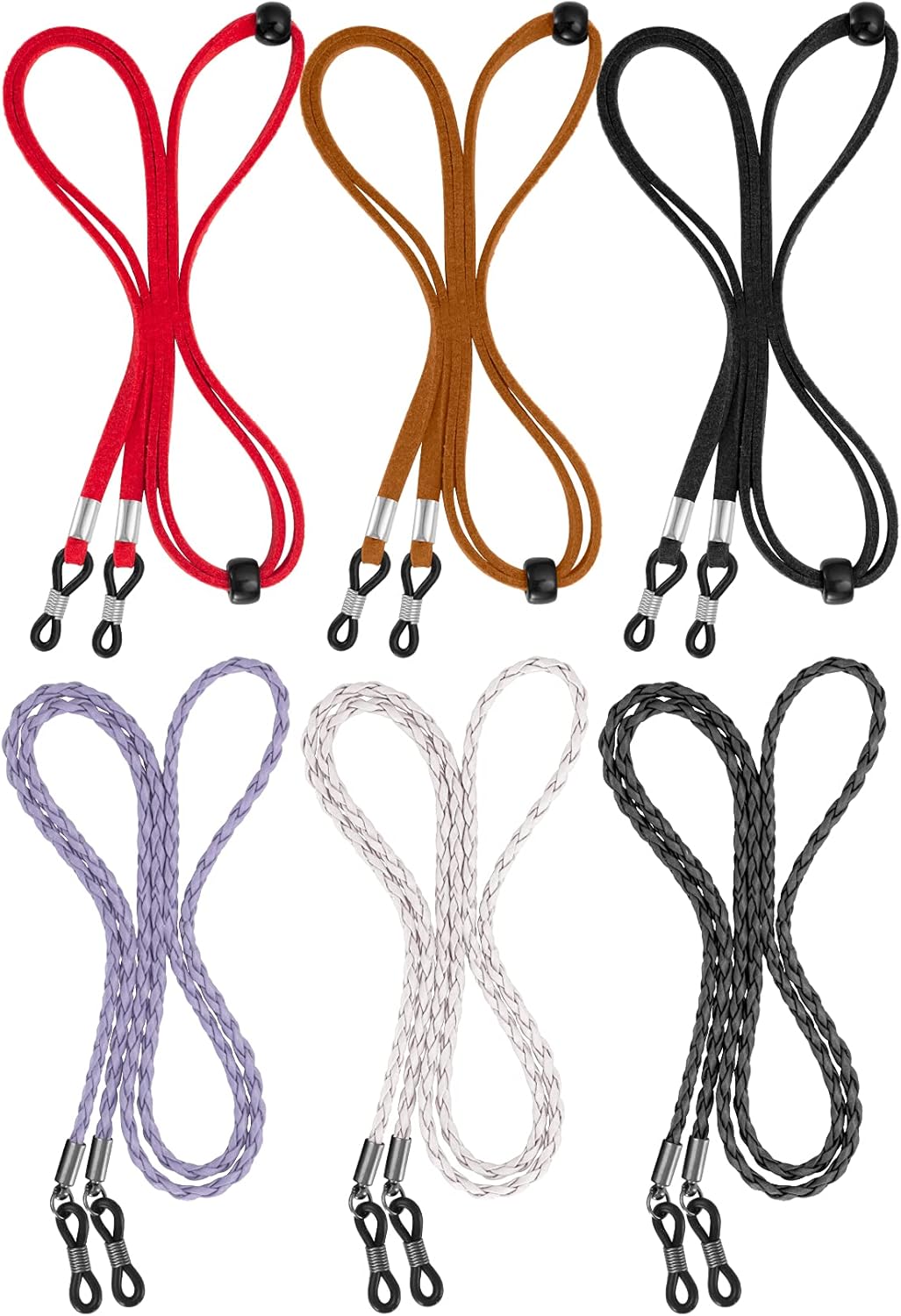 BILIONE Eyeglass Strap, 6Pcs Premium Glasses Holder Chains, Multicolor Eyewear R...