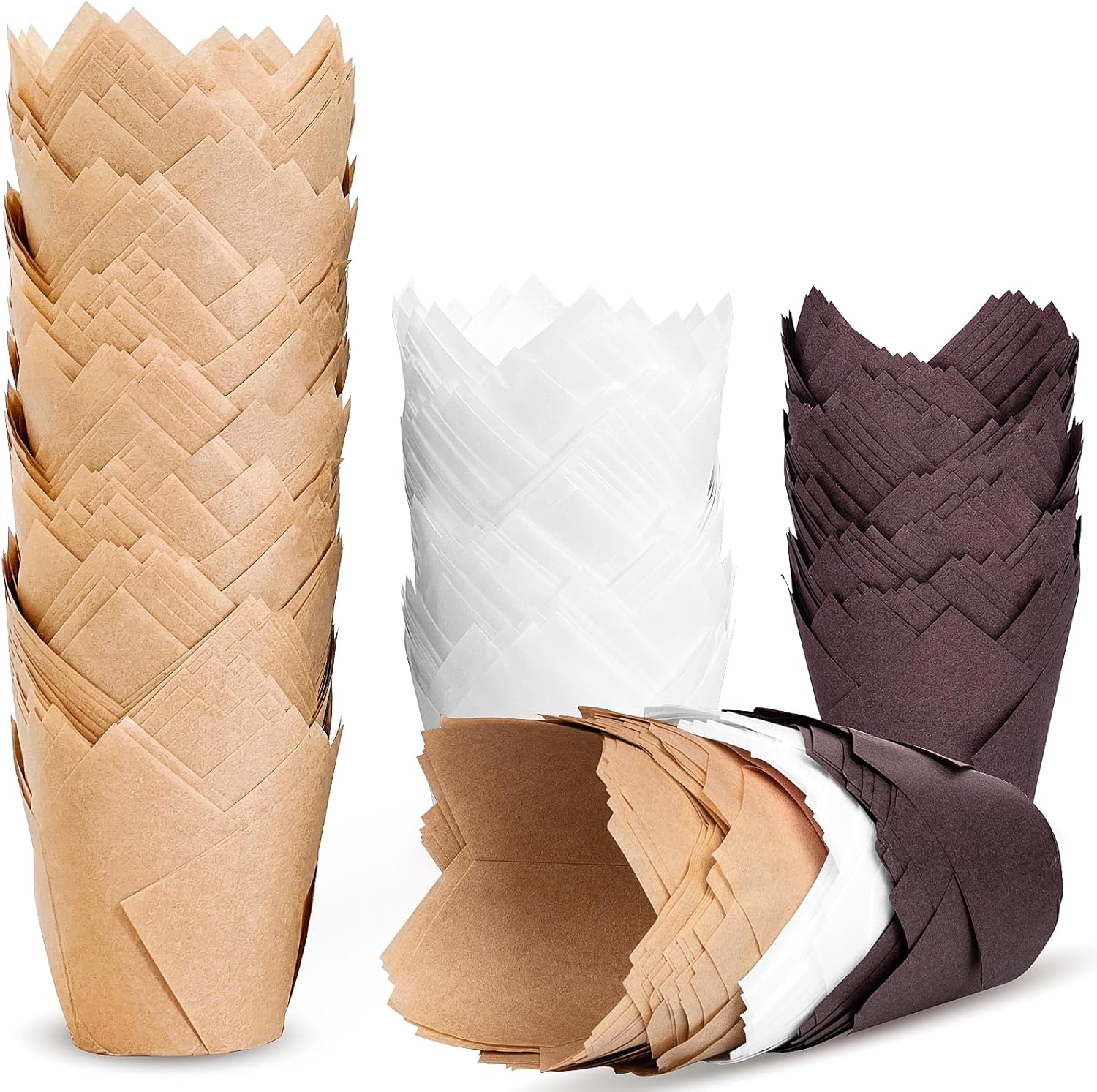 200pcs Tulip Cupcake Liners, Premium Muffin Liners Holders for Baking Cups, Grea...