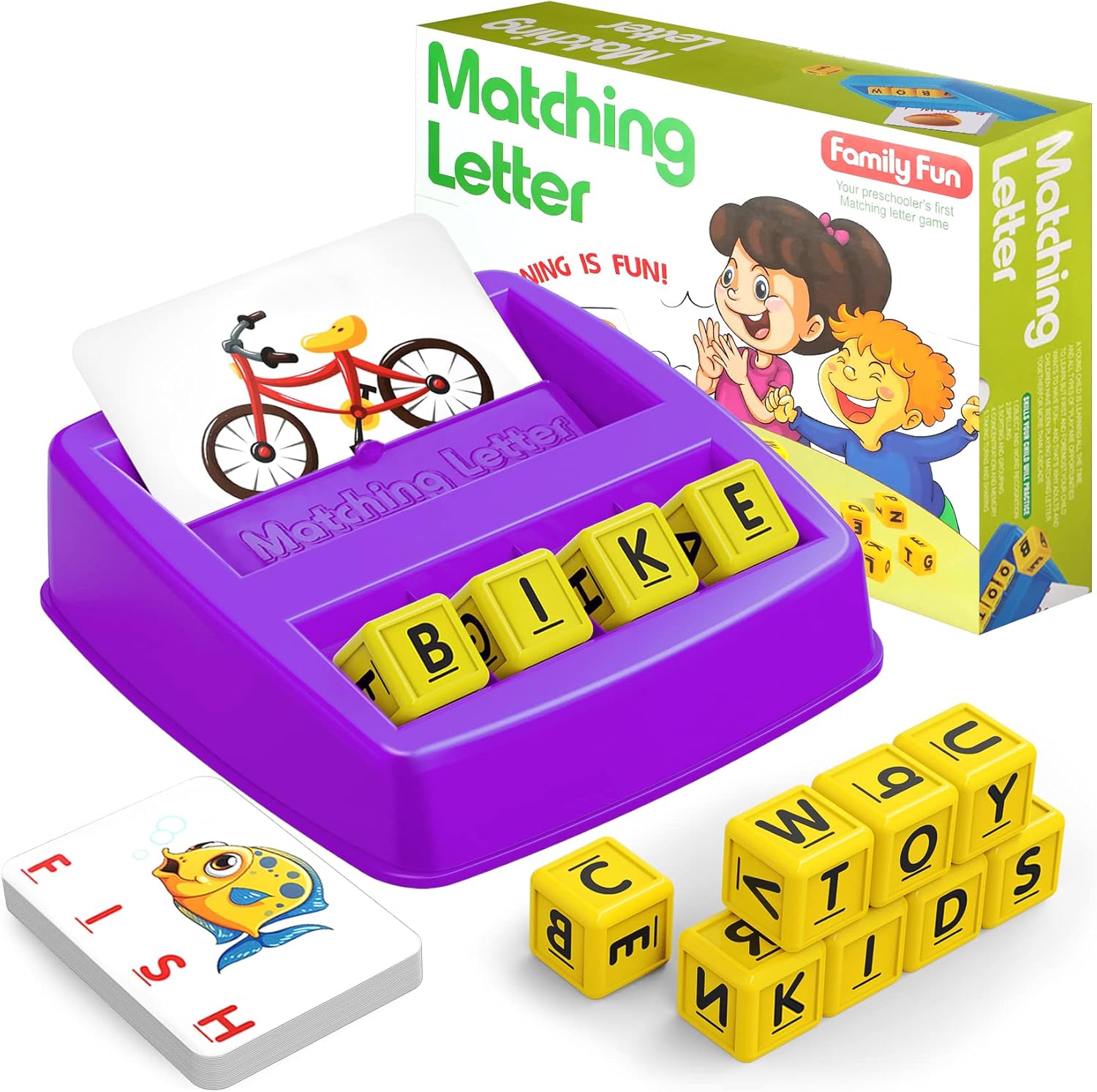 Educational Toys for 3 4 5 Year Old Girls Boys Gifts, Matching Letter Spelling G...