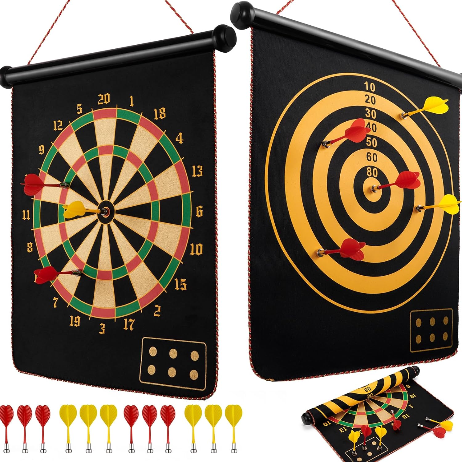 BATURU Magnetic Dart Board for Kids Adults with Magnetic Darts 12pcs, Stocking S...