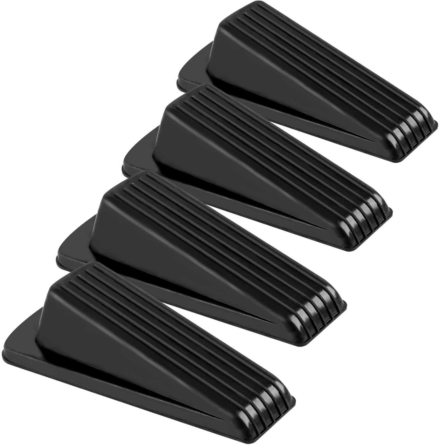 4 Pack Door Stoppers for Bottom of Door, Door Stops, Rubber Door Stopper Wedge,...