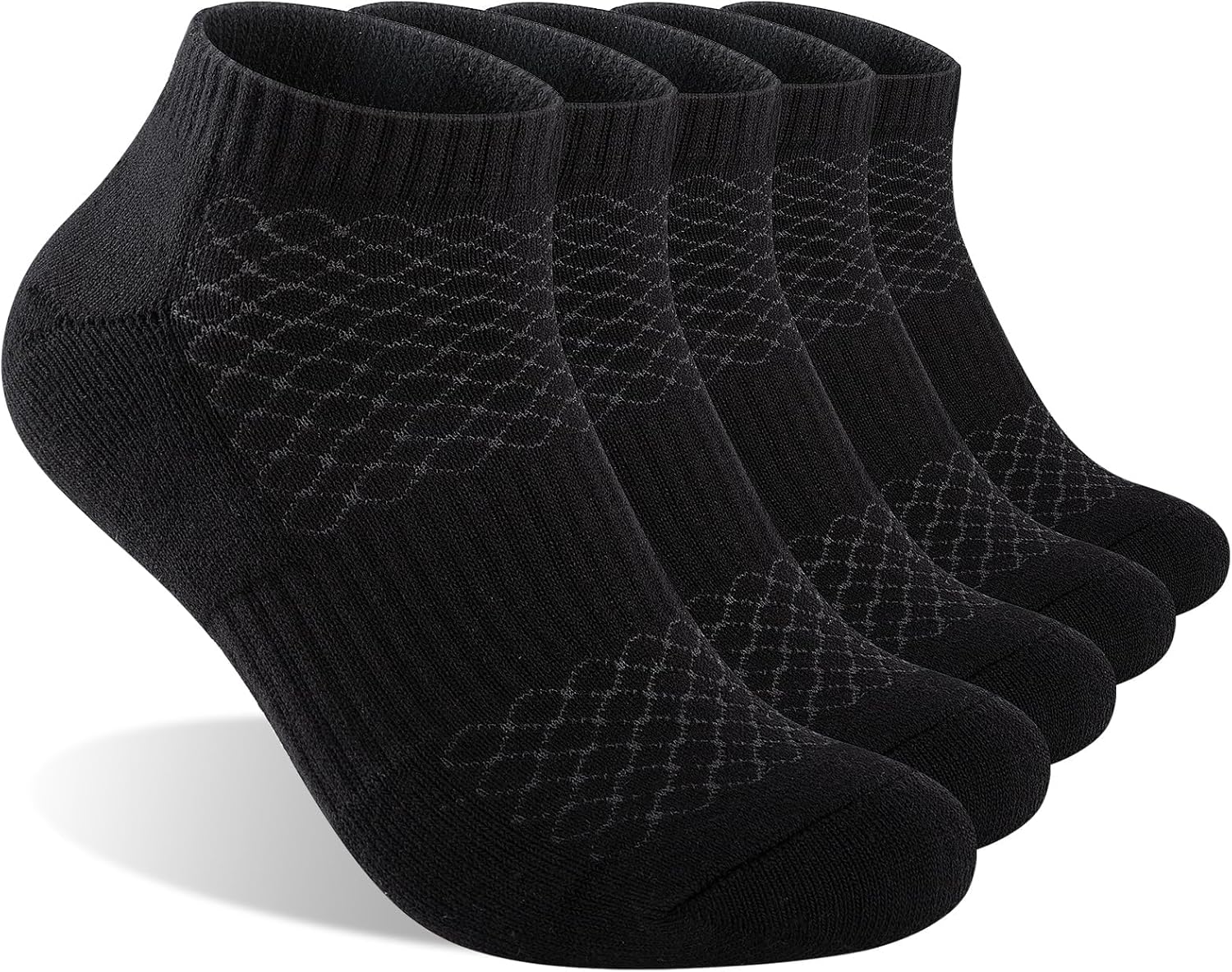Mens 100% Cotton Cushioned Ankel Socks, Athletic P...