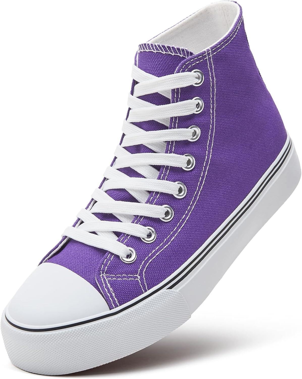 ZGR Womens High Top Canvas Sneakers,Lace-up Canvas Shoes,Casual Tennis Walking S...