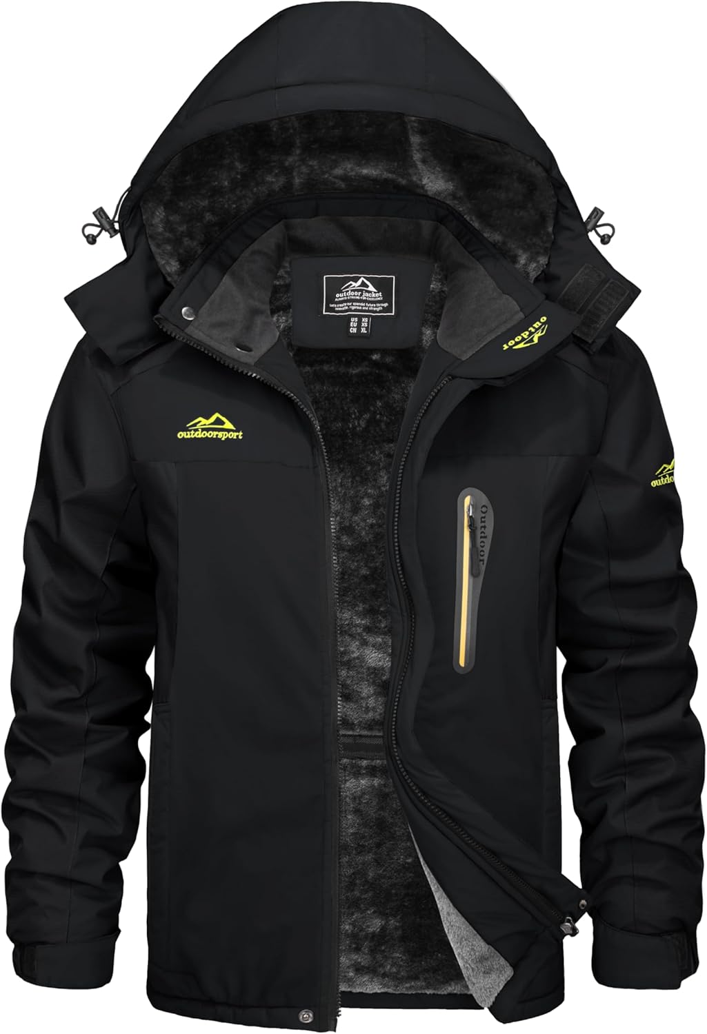 KEFITEVD Men's Winter Waterproof Ski Jacket Softshell Fleece Snowboarding Jacket...