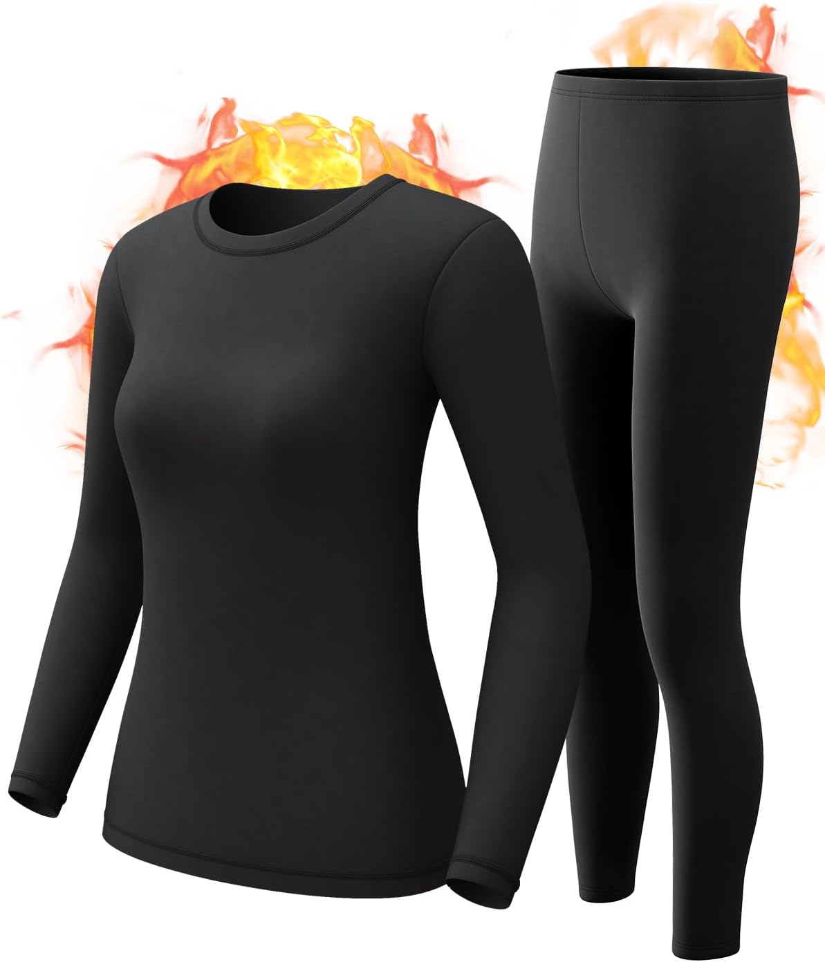CL convallaria Long Johns Thermal Underwear for Women Fleece Lined Base Layer Se...