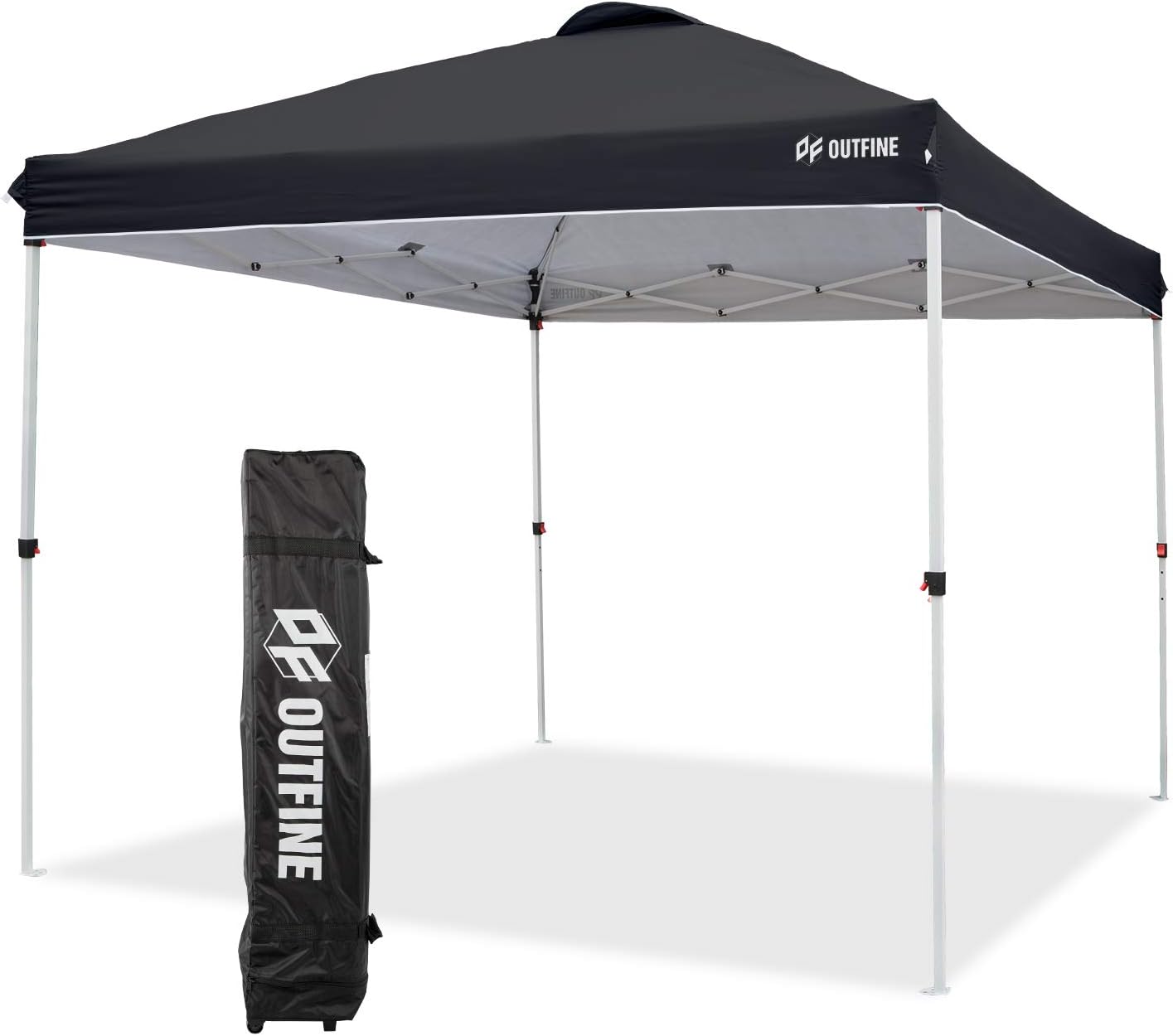OUTFINE Pop-up Canopy 10x10 Patio Tent Instant Gazebo Canopy with Wheeled Bag,Ca...