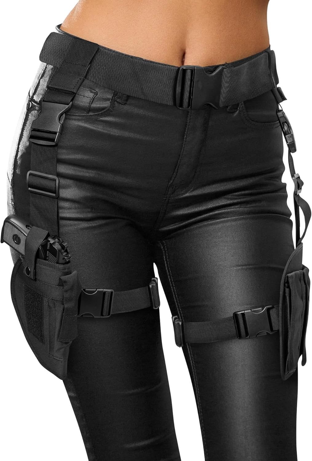 Black Widow Costume Accessories, Lara Croft Holster Belt Outfit,Tomb Rider Leg H...