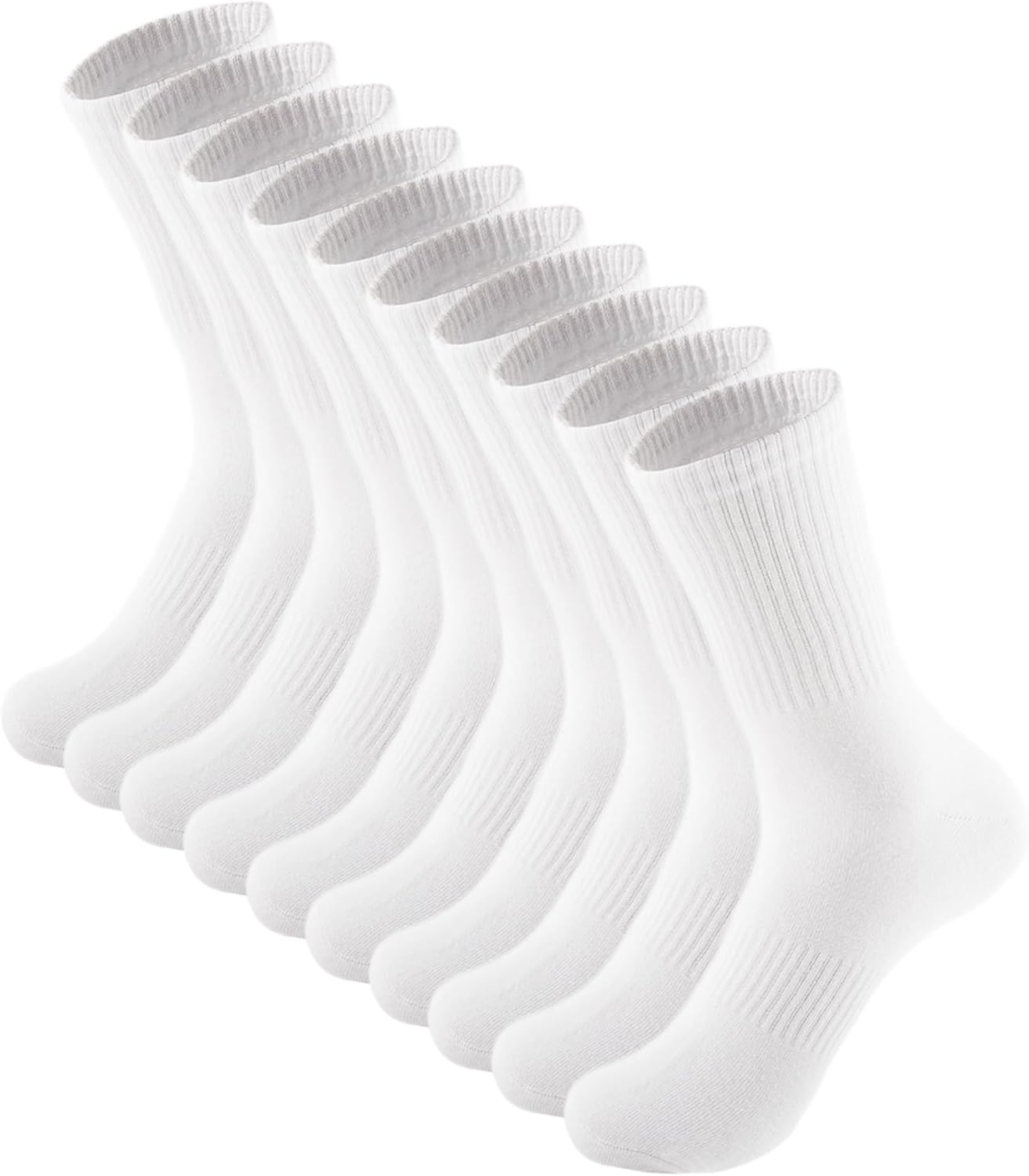 ACCFOD Womens Crew Socks Thin Cotton Long Socks Arch Support Casual Workout High...