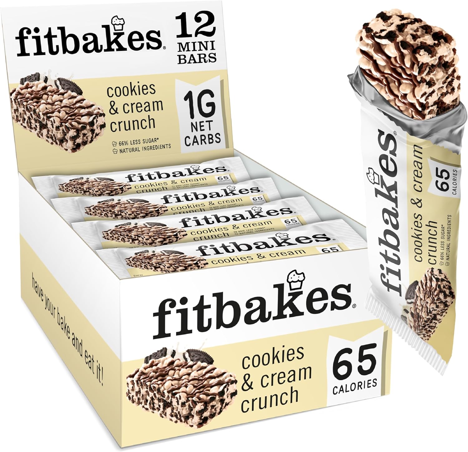 Fitbakes : 65 Calories Cookies & Cream Mini Bars (...