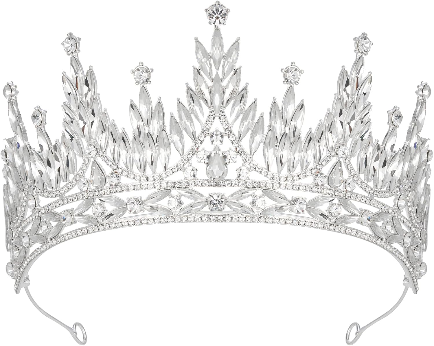 SWEETV Tiaras and Crowns for Women, Wedding Tiara for Bride, Rhinestone Queen Cr...