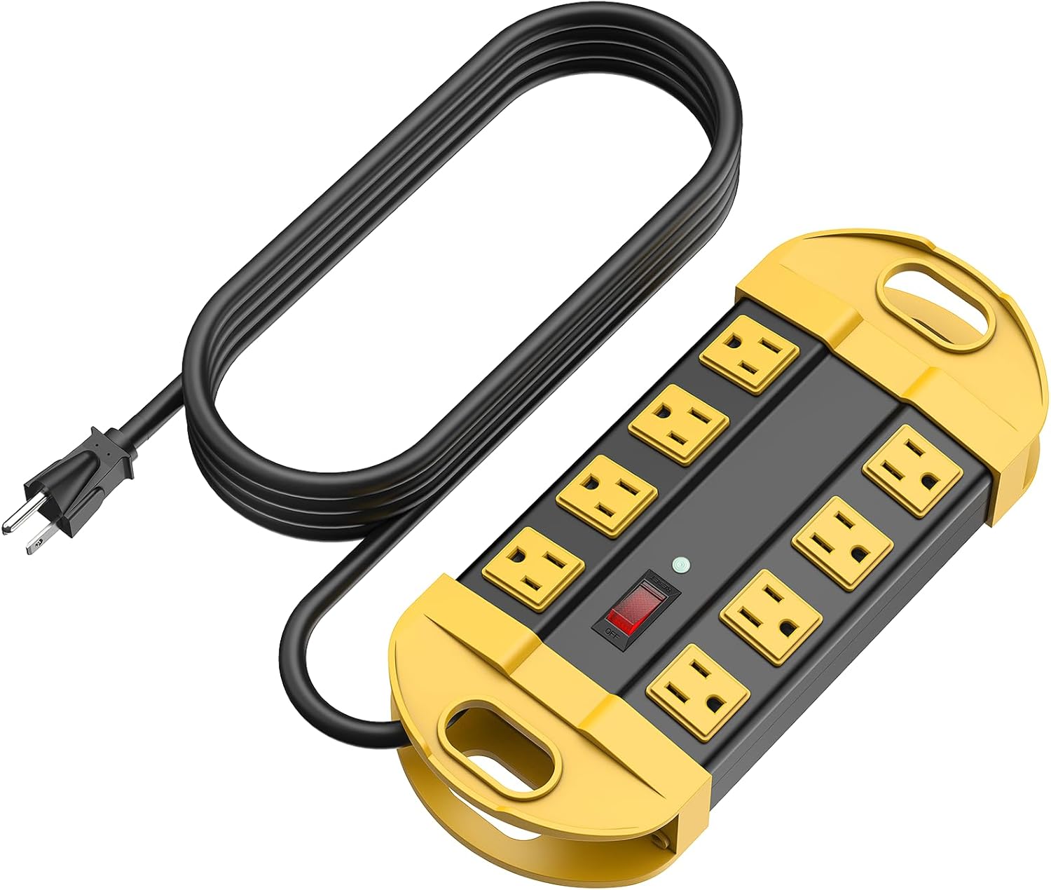 CCCEI Heavy Duty Power Strip Surge Protector, Metal 8 Outlets Power Strip for Ap...