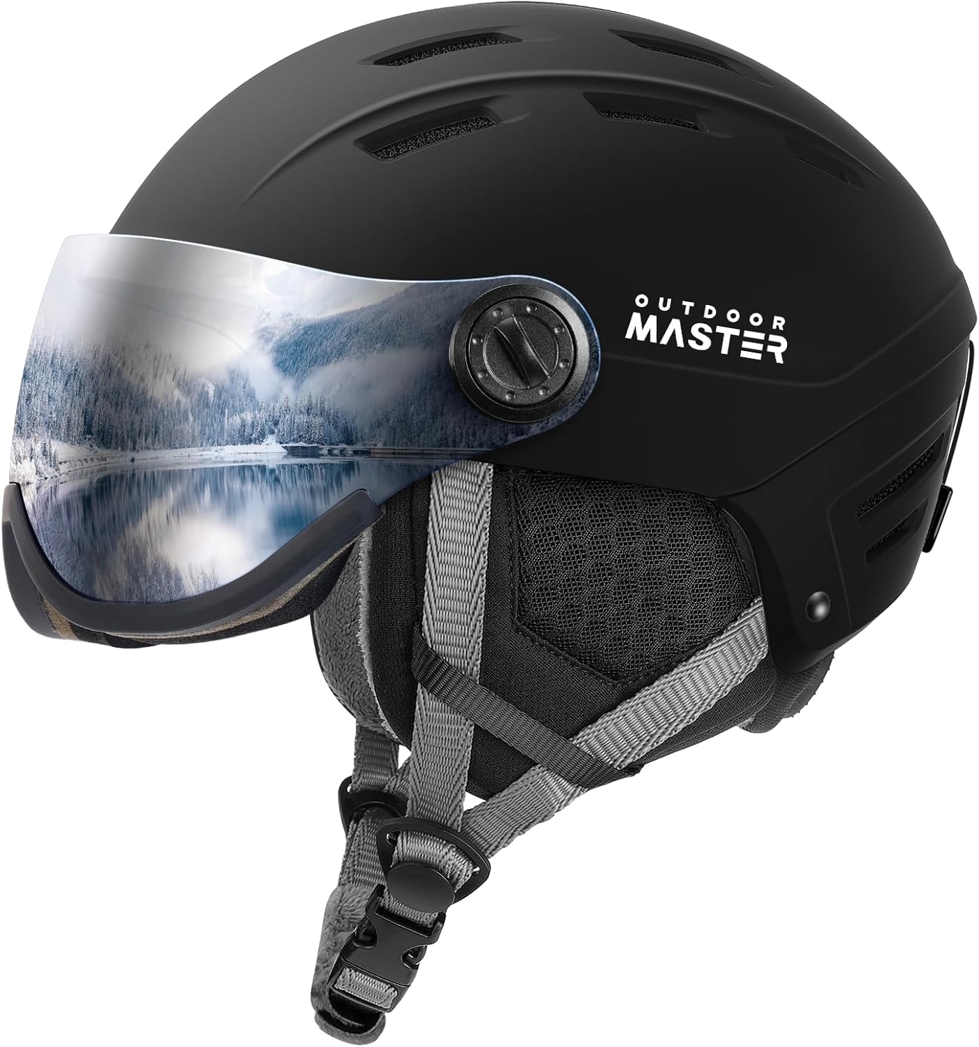 OutdoorMaster Snowboard Helmet with Ski Goggles,Ski Helmet and 2-in-1 Visor Deta...
