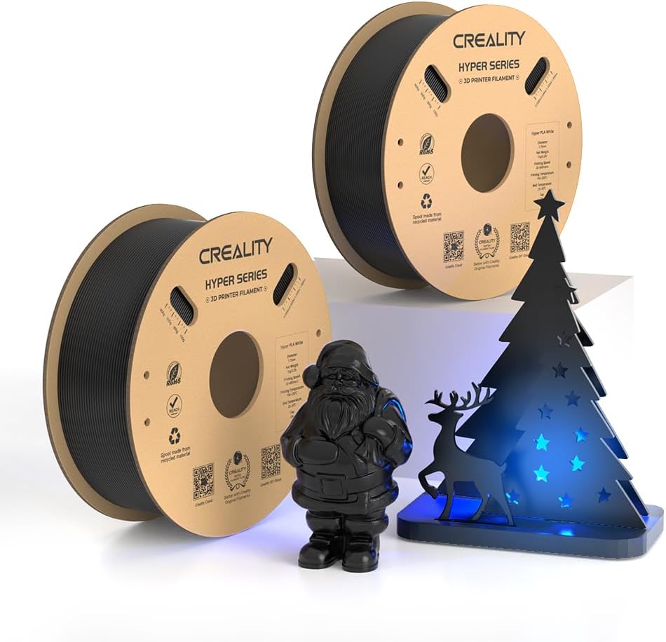 Official Creality Hyper PLA Filament Bundle for Christmas Decorations, Up to 600...