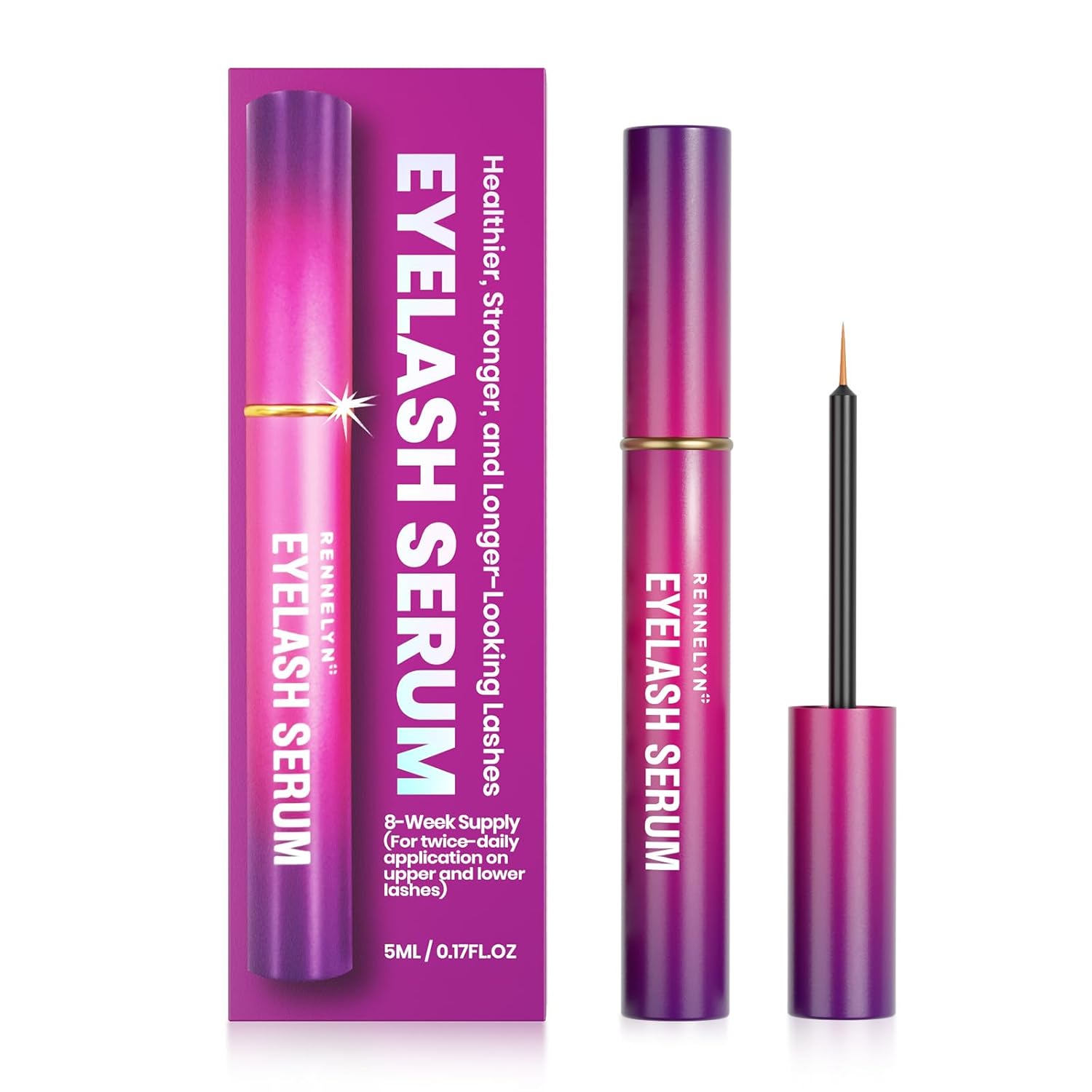 Eyelash Serum Lash Growth Enhancer: Advanced Natural Formula for Long Thickening...