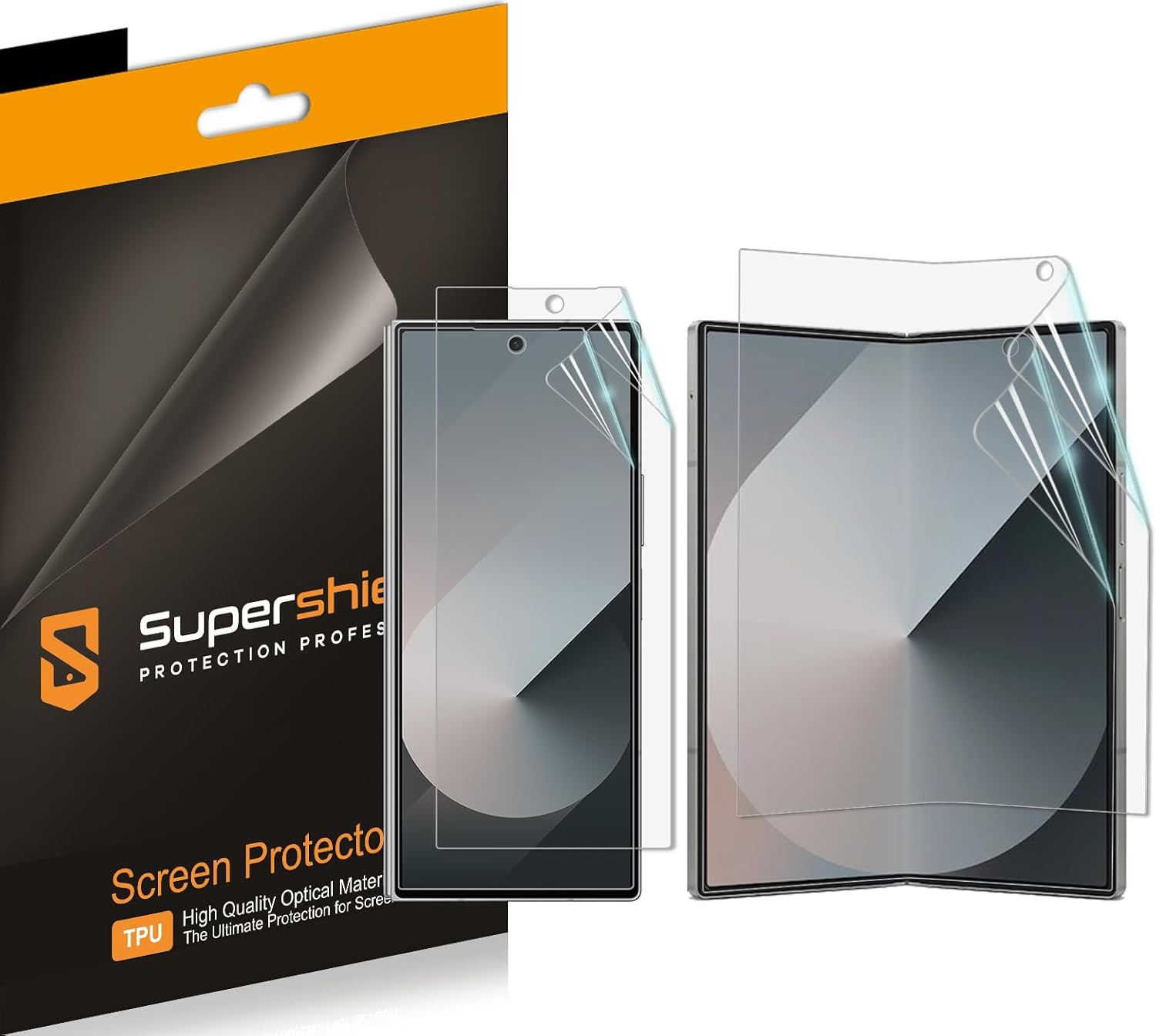 Supershieldz (2 Pack) Designed for Samsung Galaxy Z Fold 6 (2 Main Screen and 2...