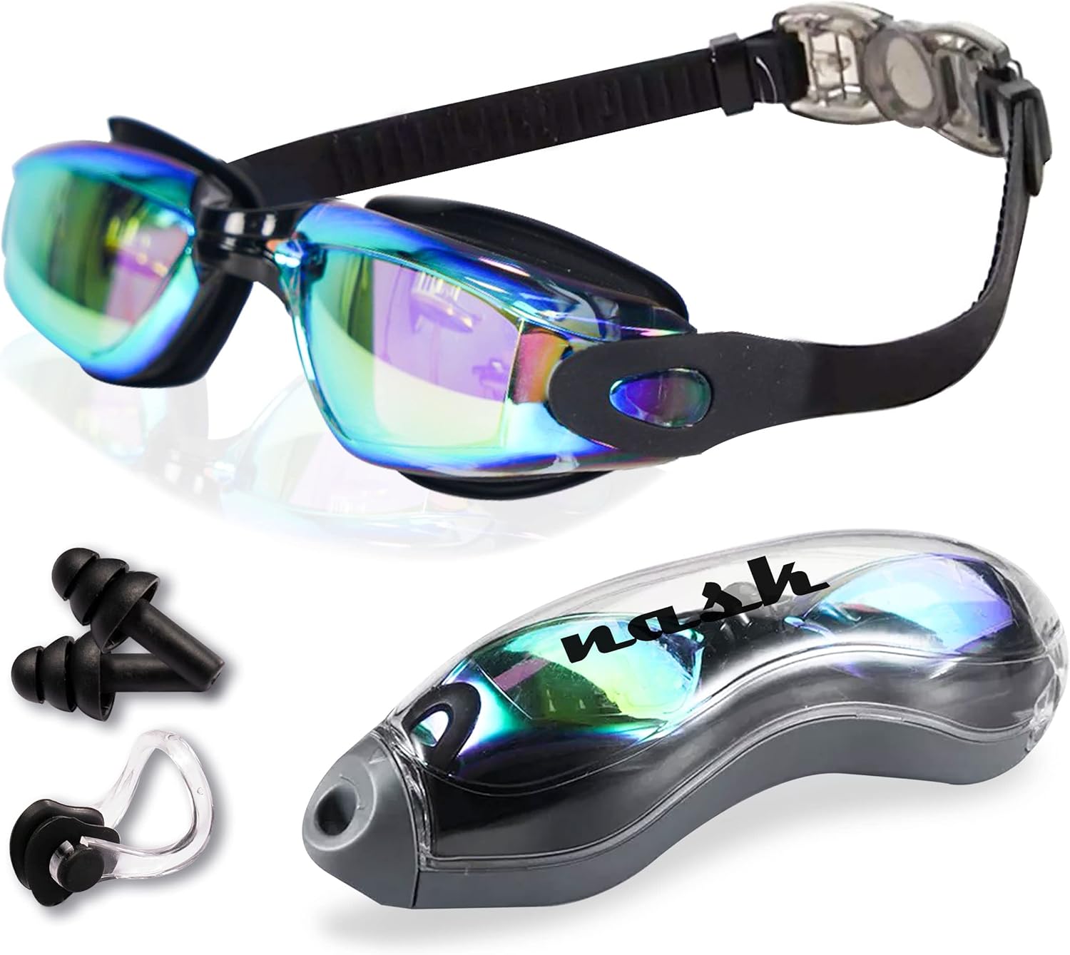 NASK Swimming Goggles, Quick Adjustable Swim Goggl...