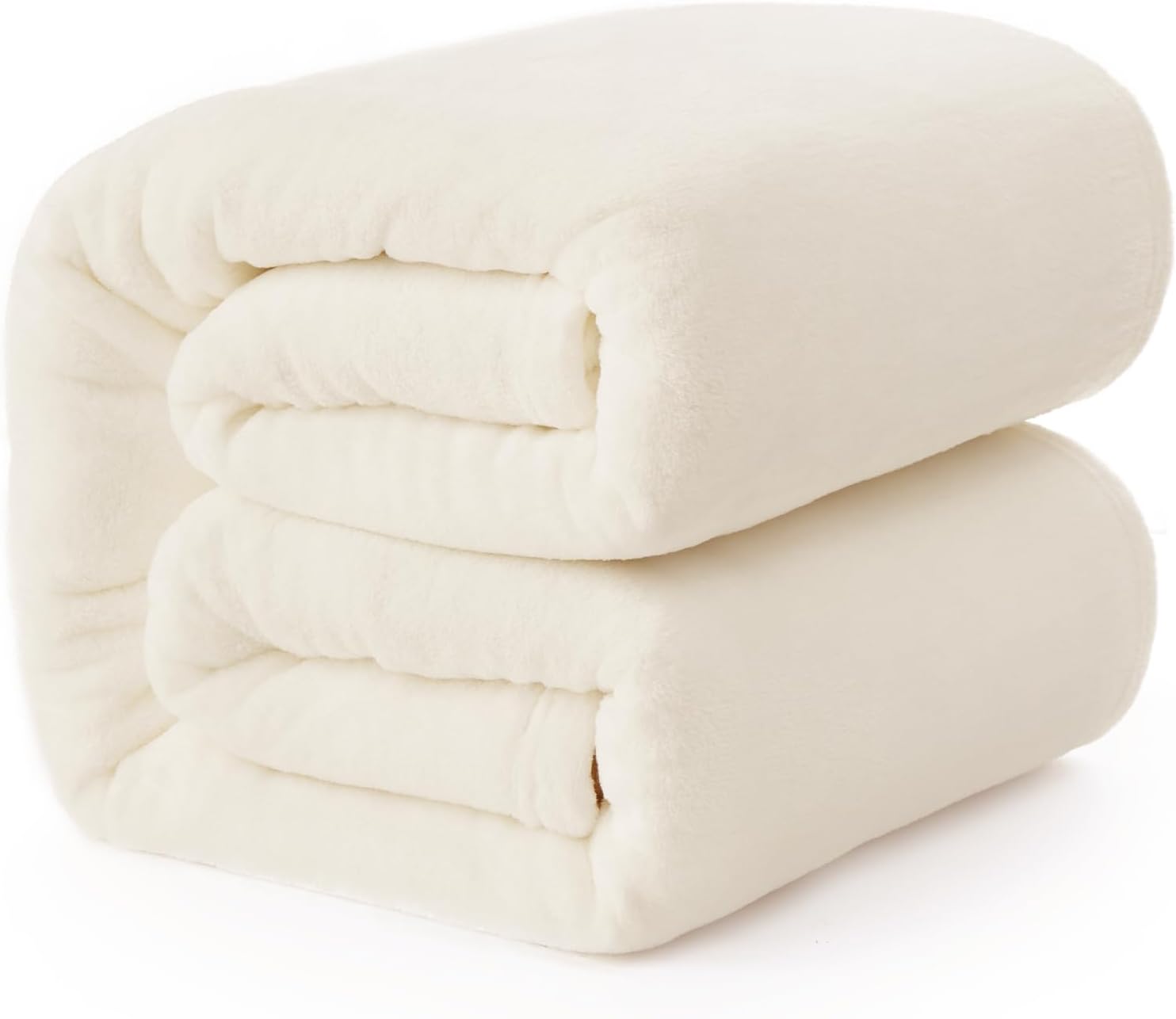 Hansleep Fleece Blanket Twin Size Beige, Soft Cozy Twin Blanket, Fuzzy Flannel L...