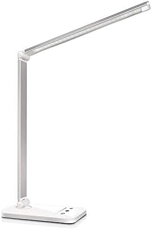 SLATOR Desk lamp,Eye-CaringTable Lamp,Dimmable Bedside lamp with USB Charging Po...