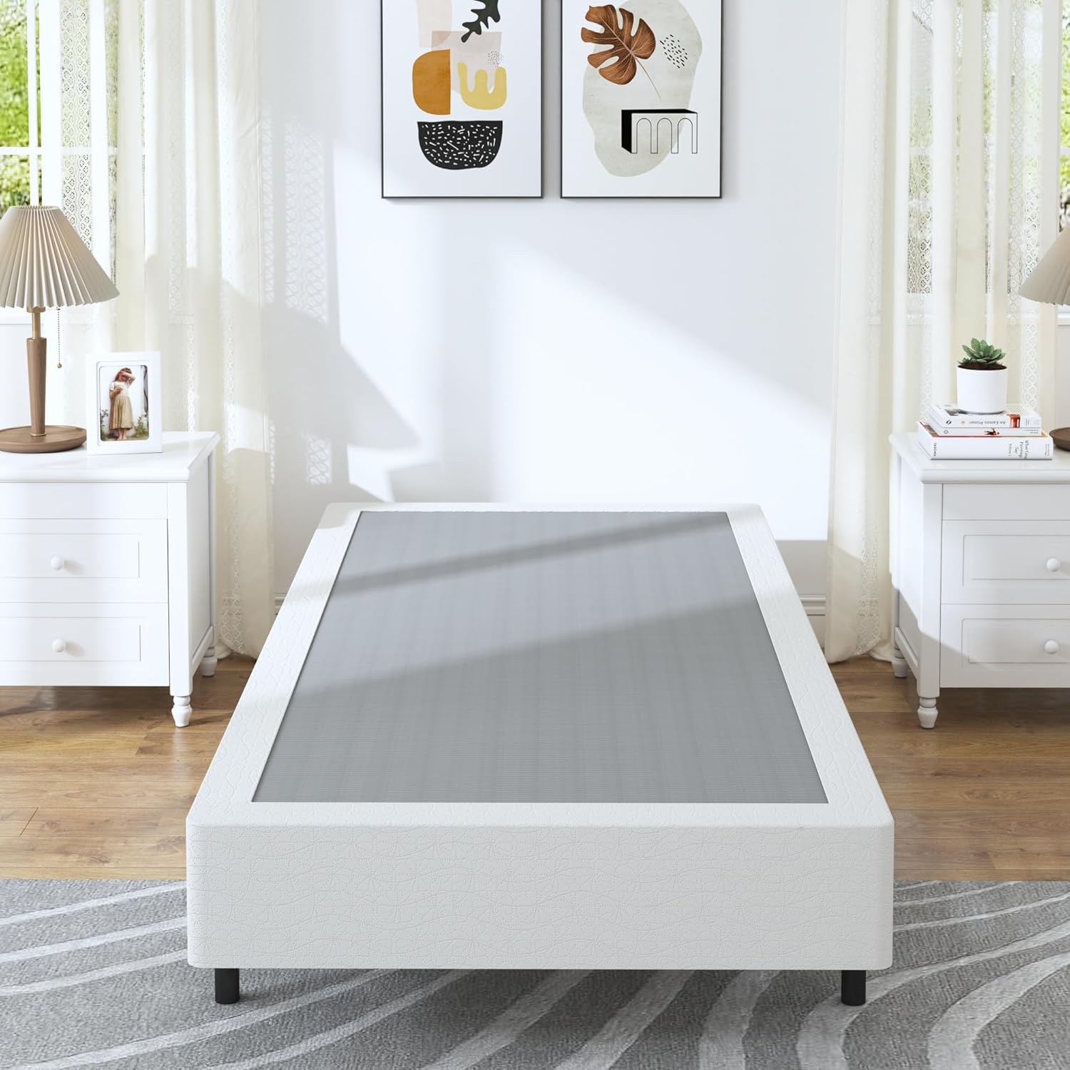 Twin Box Spring - 7 Inch High Profile Box Spring for Twin Bed, Sturdy Metal Fram...