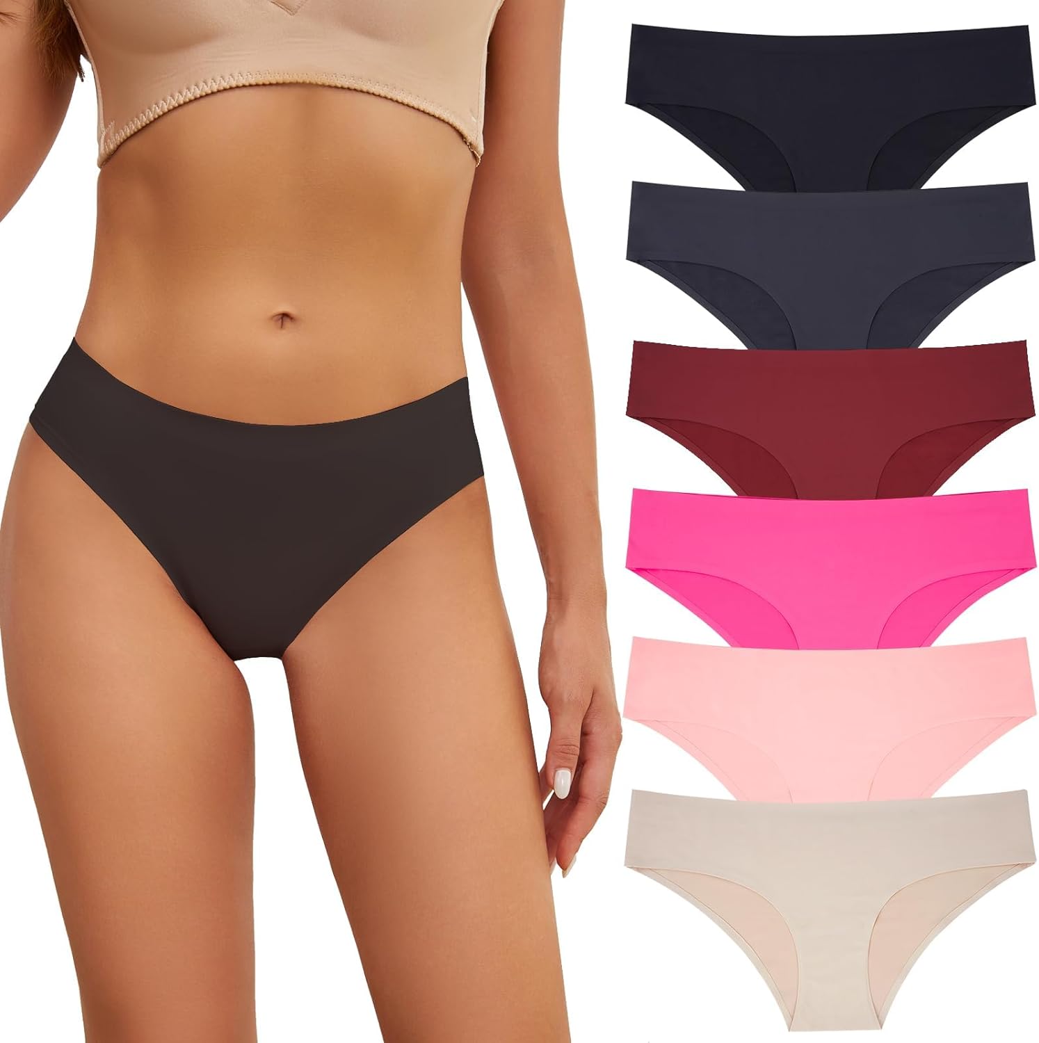 Seamless Underwear for Women No Show Panties Invis...