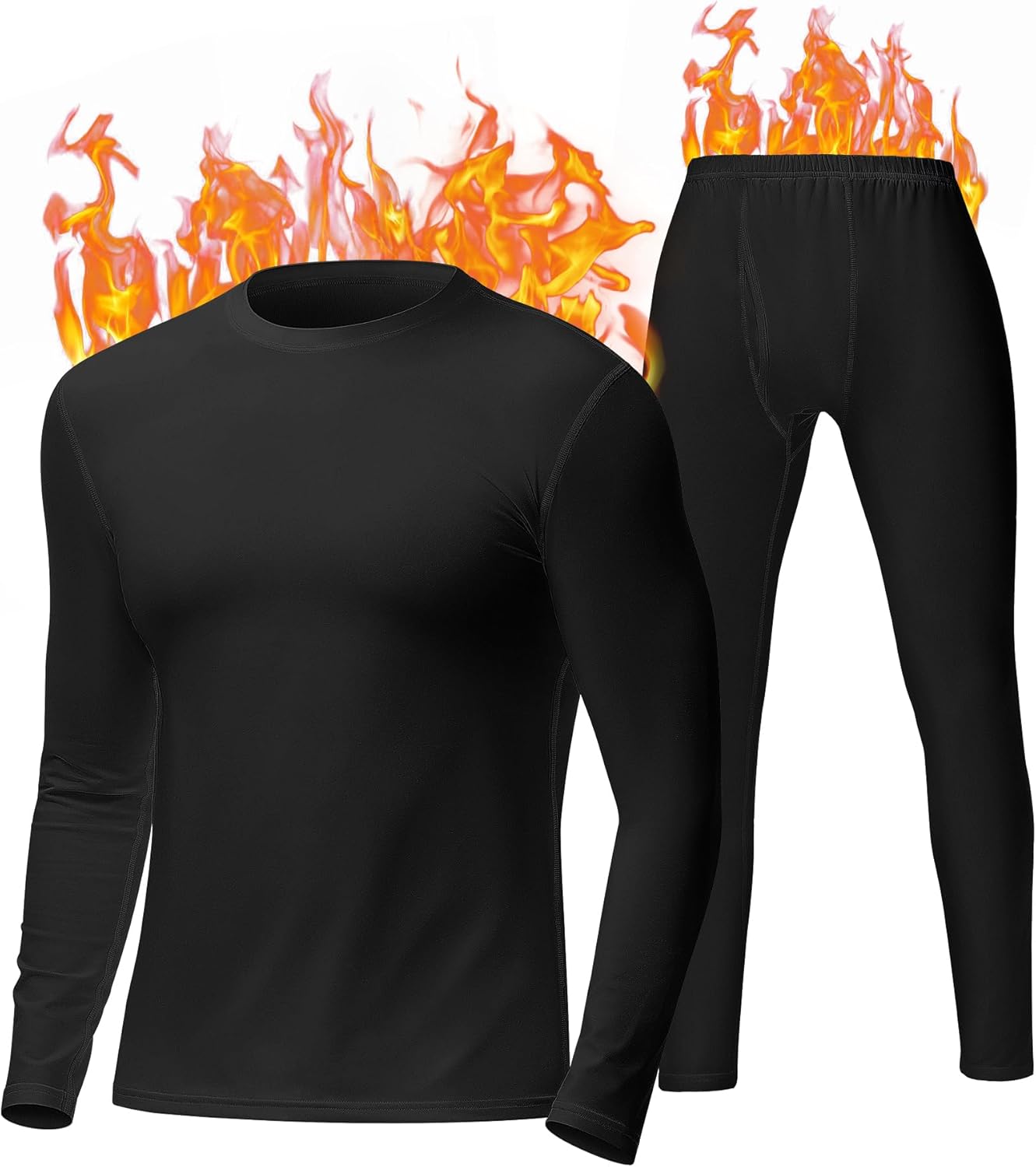 SIHOHAN Mens Thermal Underwear Set, Fleece-lined Thermal Bottoms for Men, Warm B...