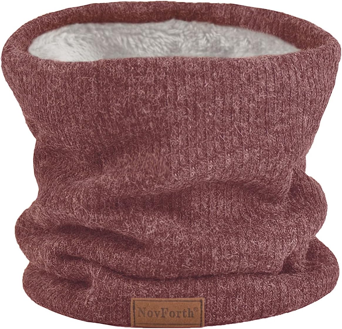 NovForth Winter Neck Warmer Fleece Lined Infinity Scarf Thicken Windproof and Du...