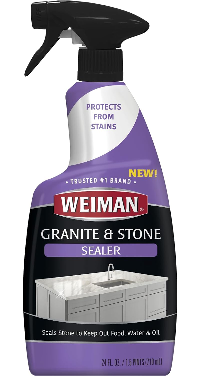 Weiman Granite & Stone Sealer Spray - Protects Kitchen Countertops, Sinks, Showe...