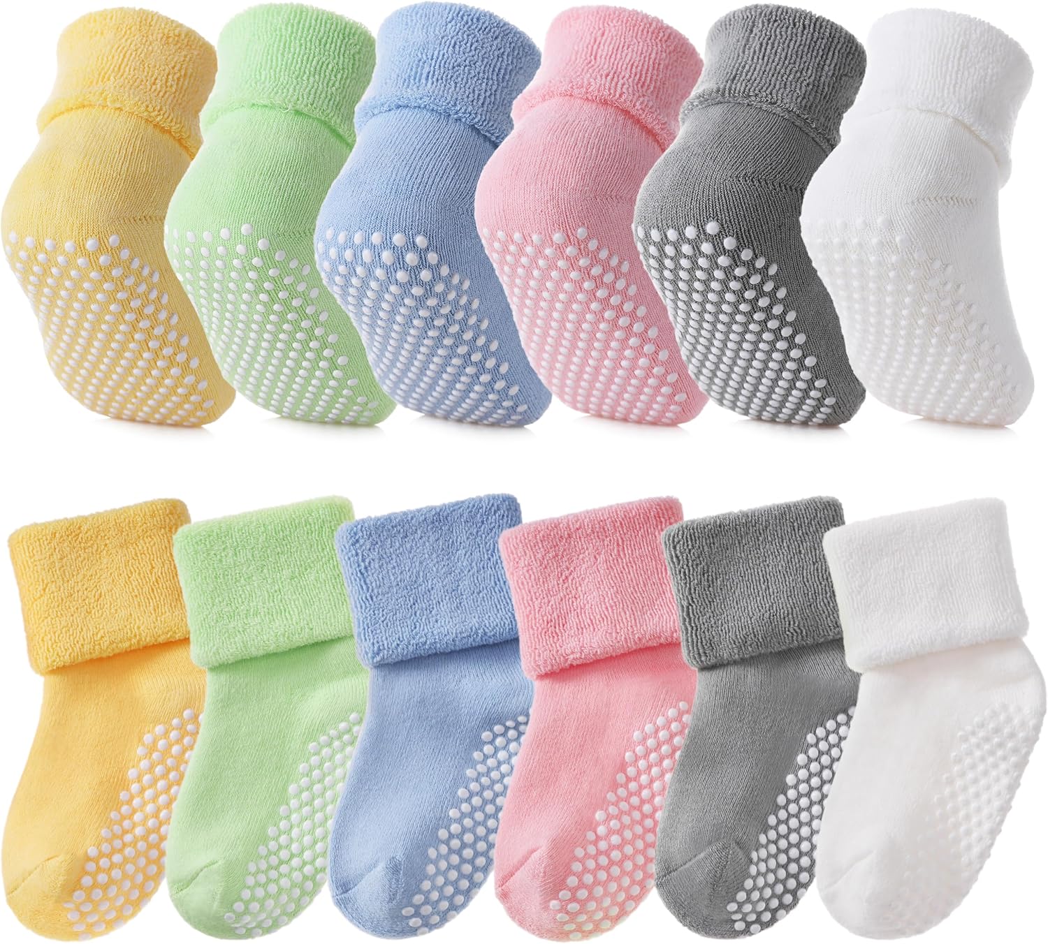 SDBING Baby Boys Girls Grips Socks Infant Toddlers Kids Non Slip Warm Thick Cott...