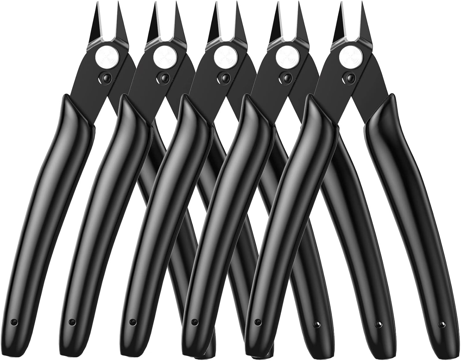 BOENFU Flush Cutter Small Wire Cutters Cable Tie Cutter 5 Pack 5 Inch Precision...