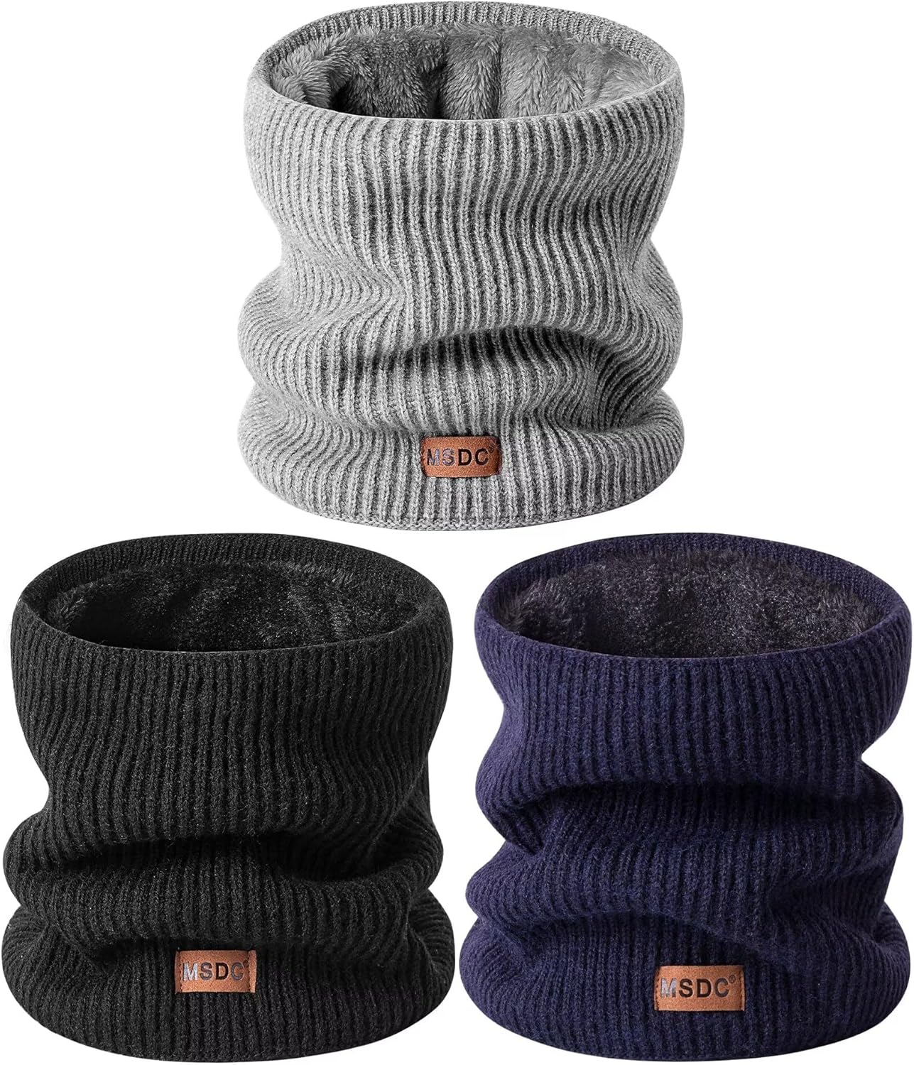 Winter Neck Gaiters for Men 3 Pack,Neck Warmer Men Women with Thermal Thick Warm...