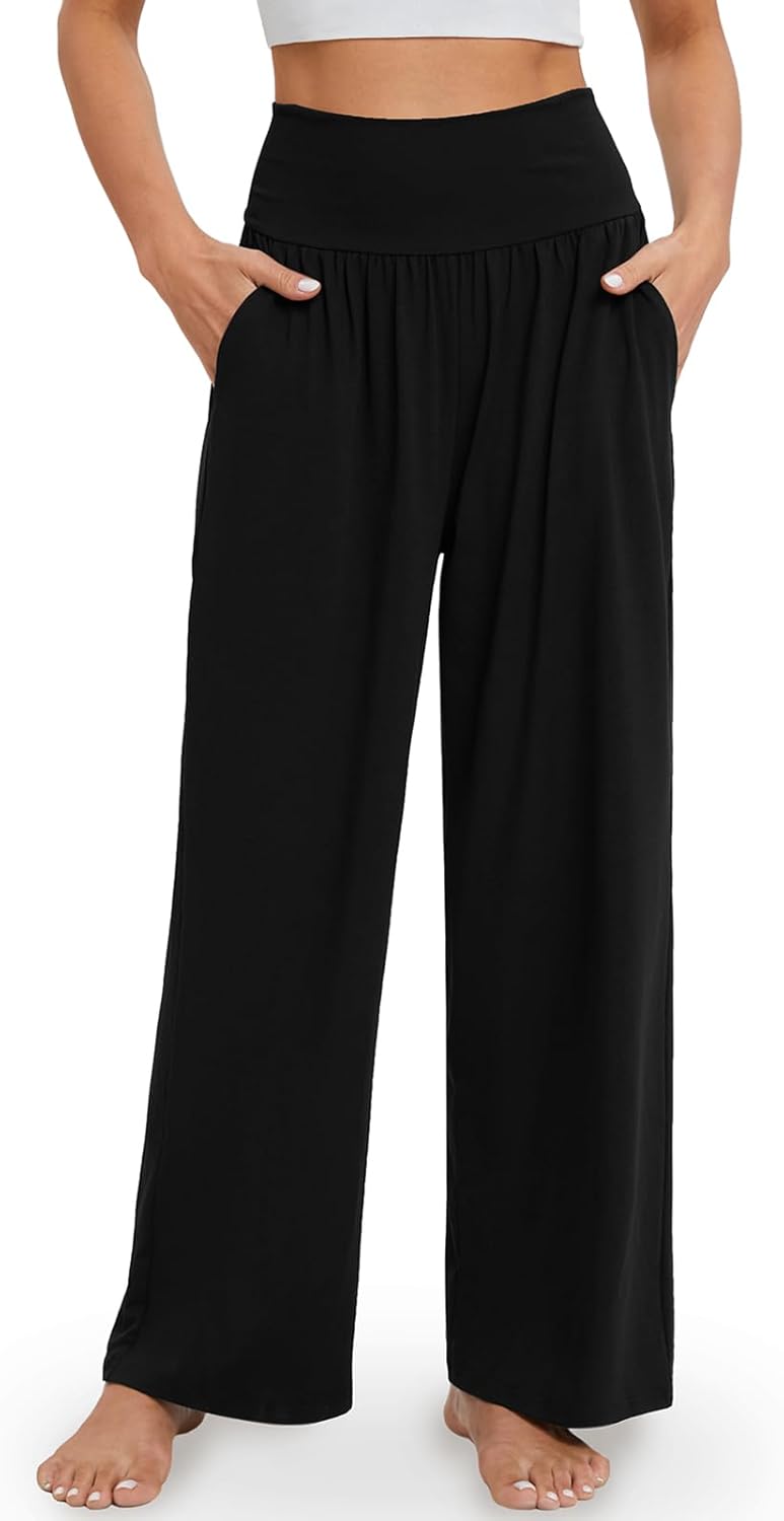 Gracyoga Wide Leg Yoga Pants for Women Casual Loose Cozy Sweatpants High Waisted...
