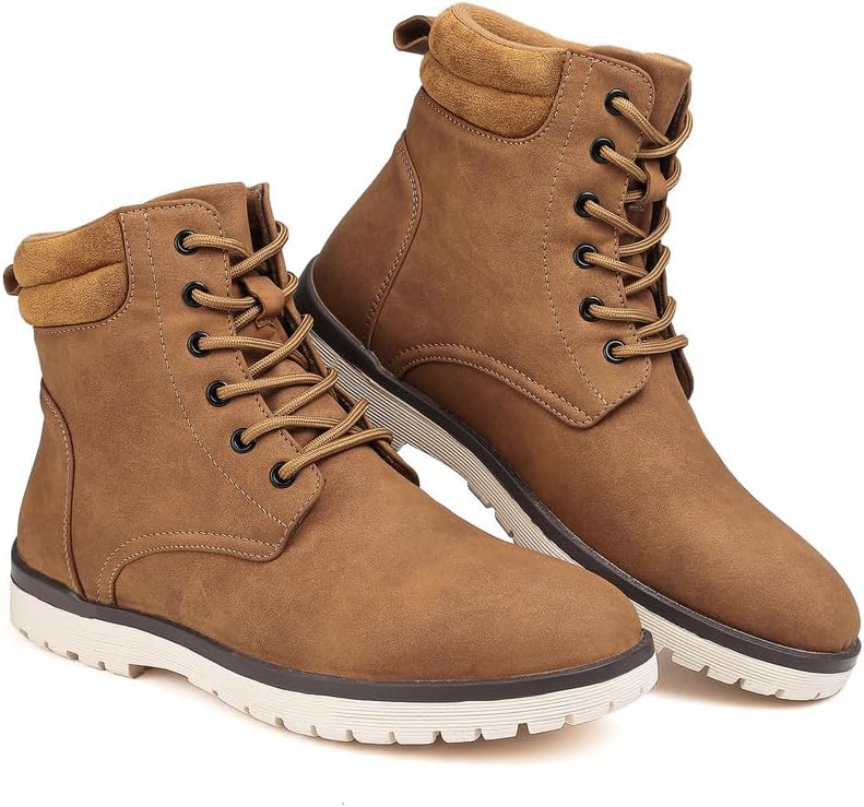 Mens Boots Walking Boots Waterproof Hiking Boots Chukka Boots Lace Up Ankle Boot...