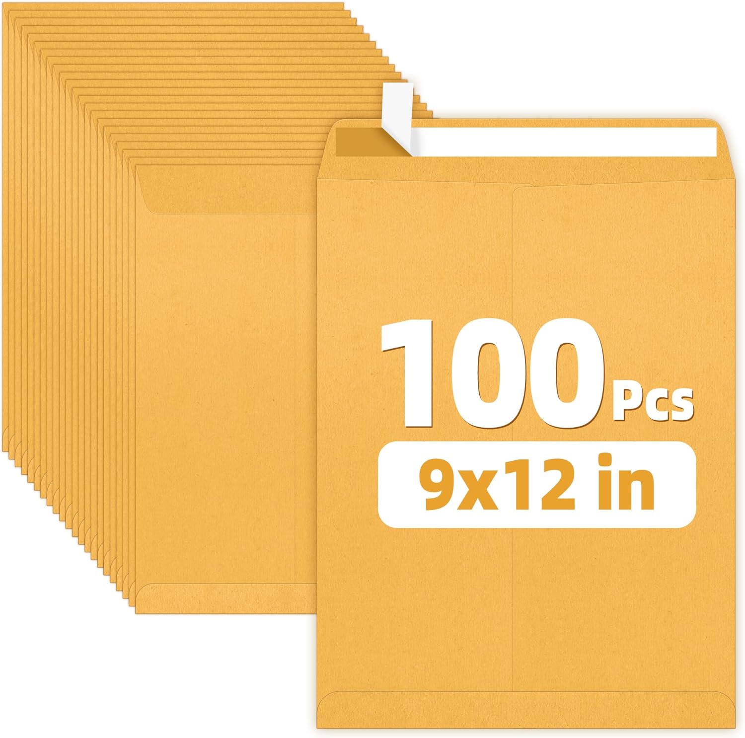 SUNEE 9x12 Envelopes Self-Seal Catalog Mailing Envelopes -100 Count, Ultra Stron...