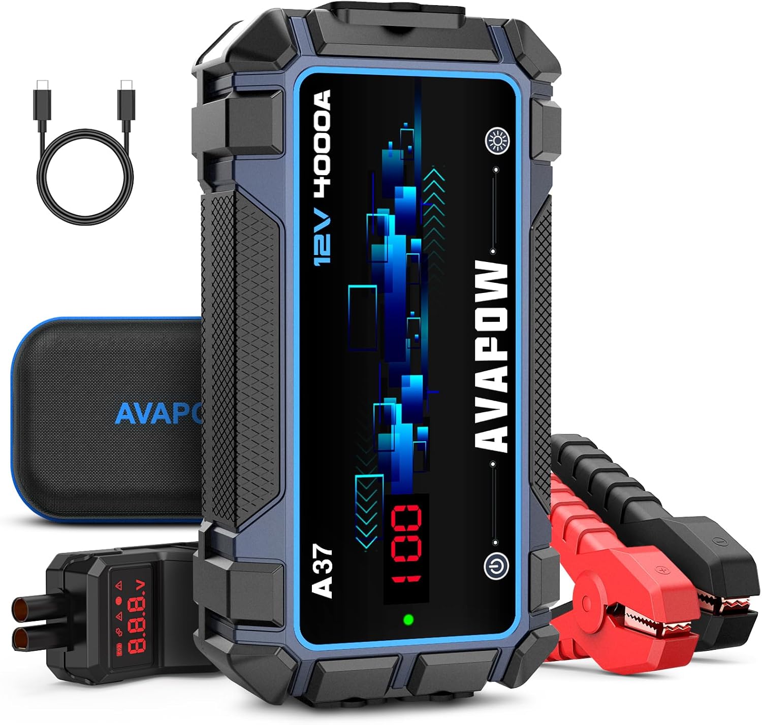 AVAPOW Car Battery Jump Starter 4000A Peak,12V Portable Jumpstart Box for Up to...
