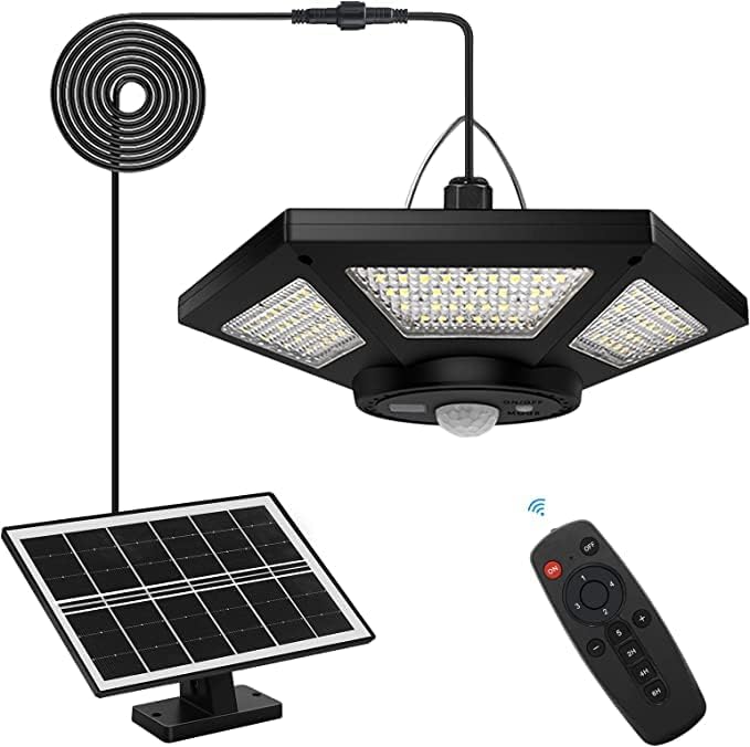 Auzev Solar Shed Light Solar Pendant Light Indoor Outdoor Work in Daytime with R...
