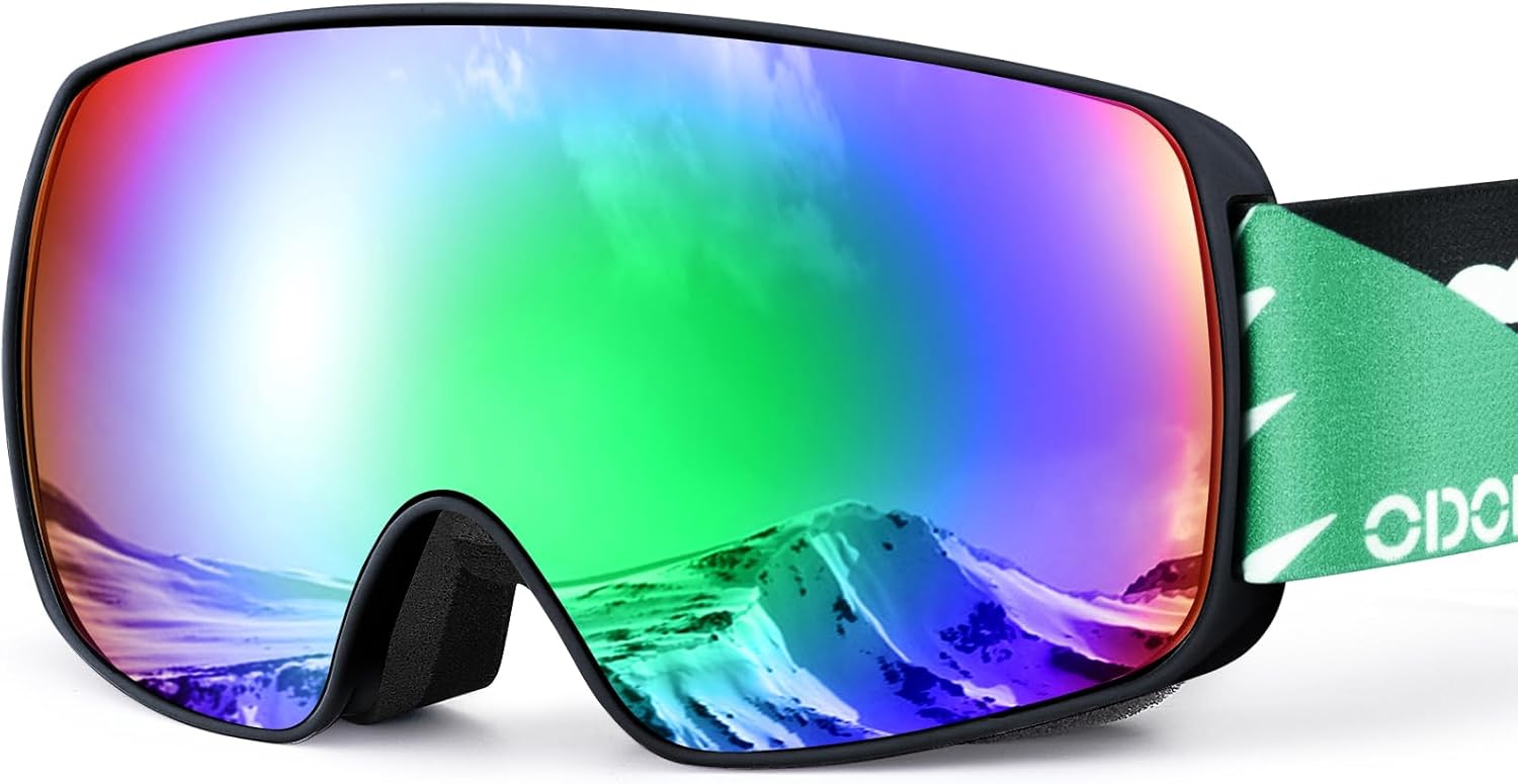 Odoland OTG Ski Goggles for Kid, UV Protection and Anti-Fog Len for Children and...