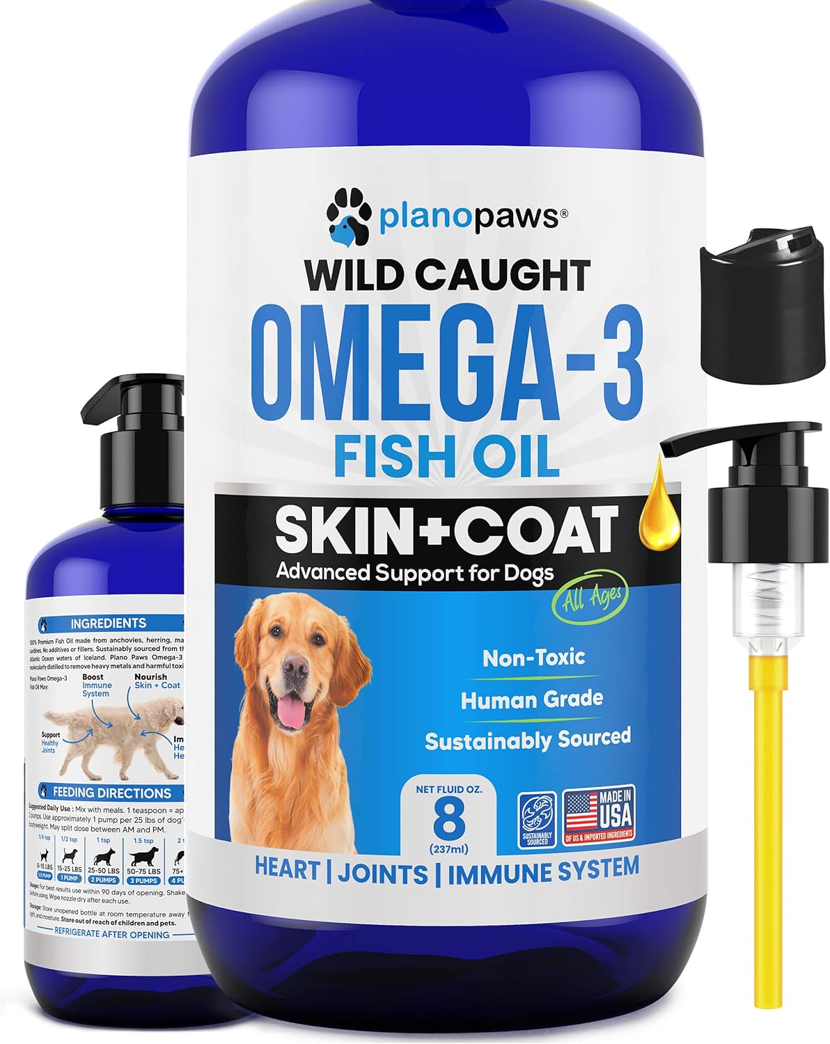 Omega 3 Fish Oil for Dogs - Better Than Salmon Oil for Dogs - Dog Fish Oil Suppl...