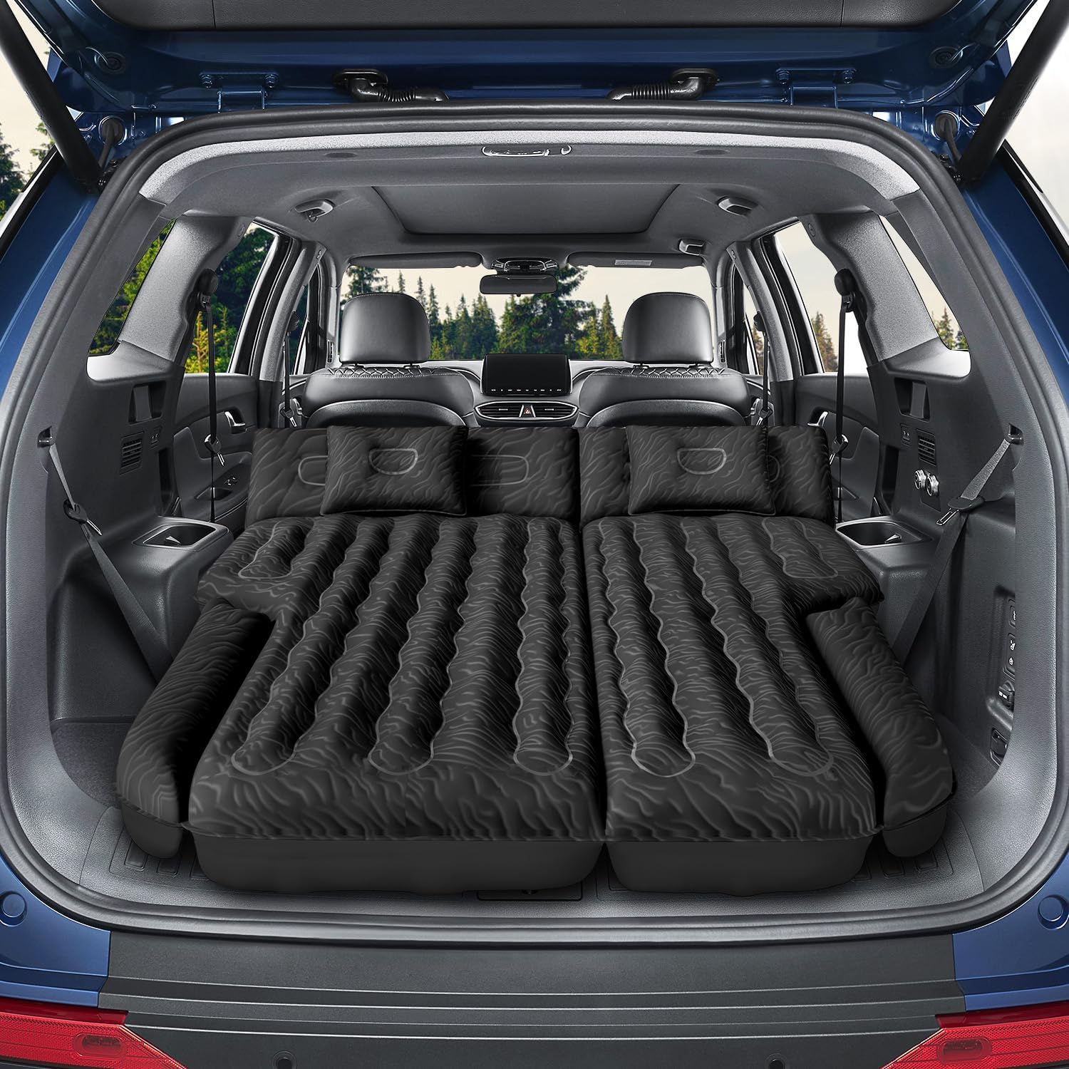 Inflatable SUV Air Mattress Bed Car Mattress for SUV, Double-Sided Flocking Trav...