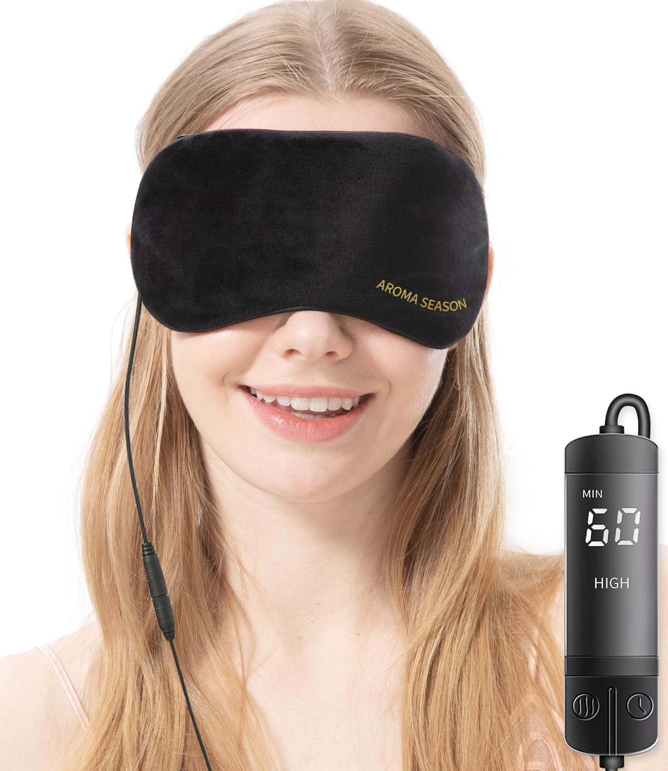 Aroma Season Heated Eye Mask, Electric USB Eye Compress for Dry Eyes Blepharitis...