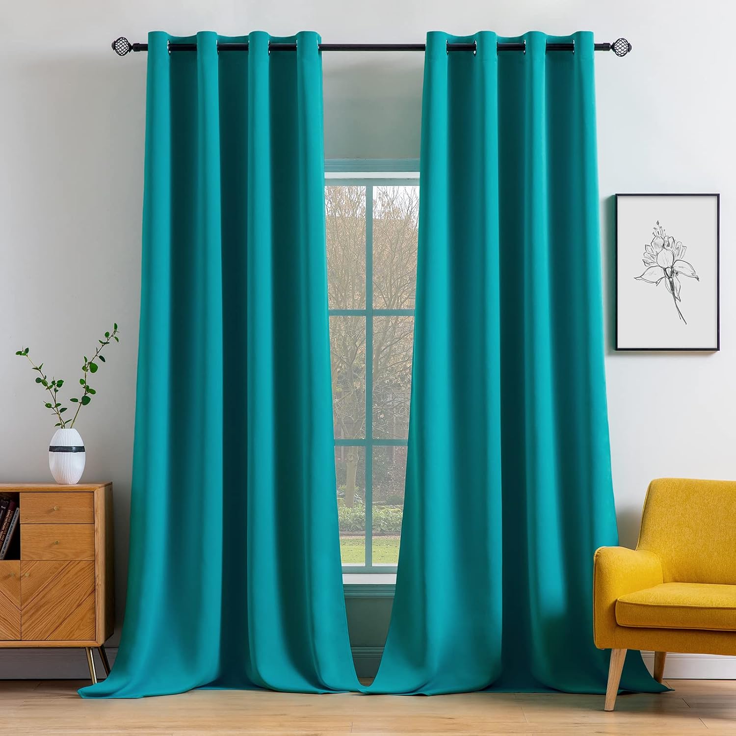 MIULEE Blackout Curtains 96 Inches Long for Bedroom Living Room Thermal Insulate...