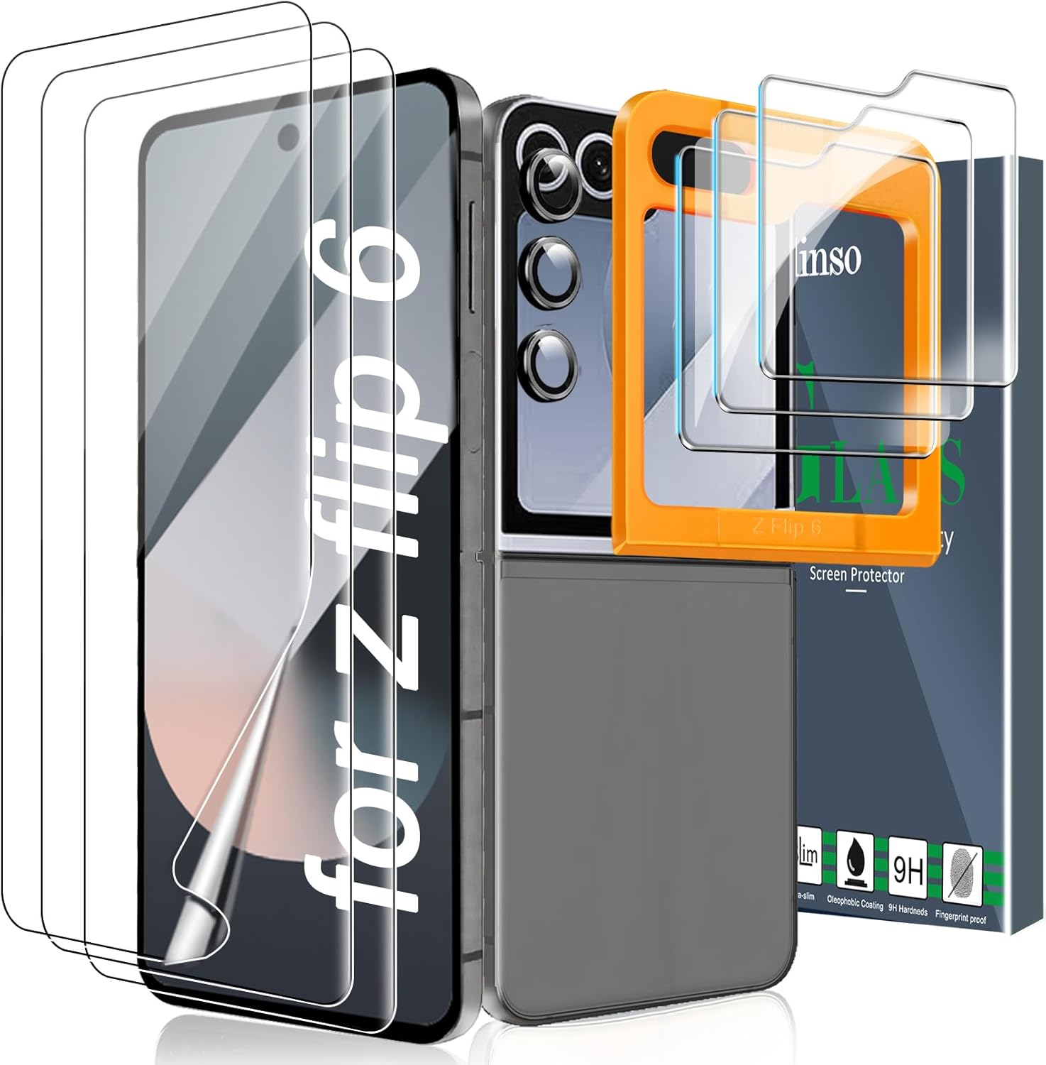 Ferilinso 3 Pack Screen Protector for Samsung Galaxy Z Flip 6 [Phone Case Friend...