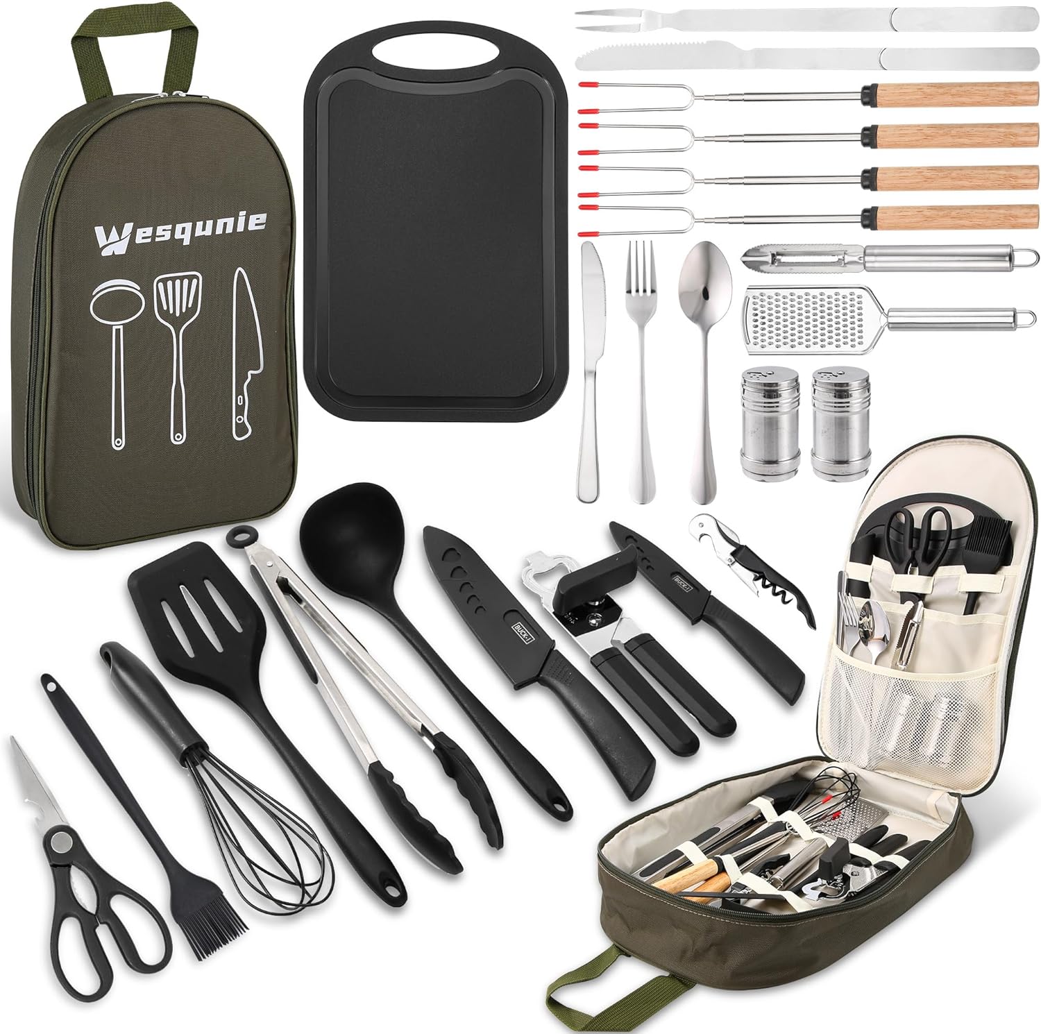 Camping Essentials Cooking Utensils Set - Camping Kitchen Cookware Accessories S...