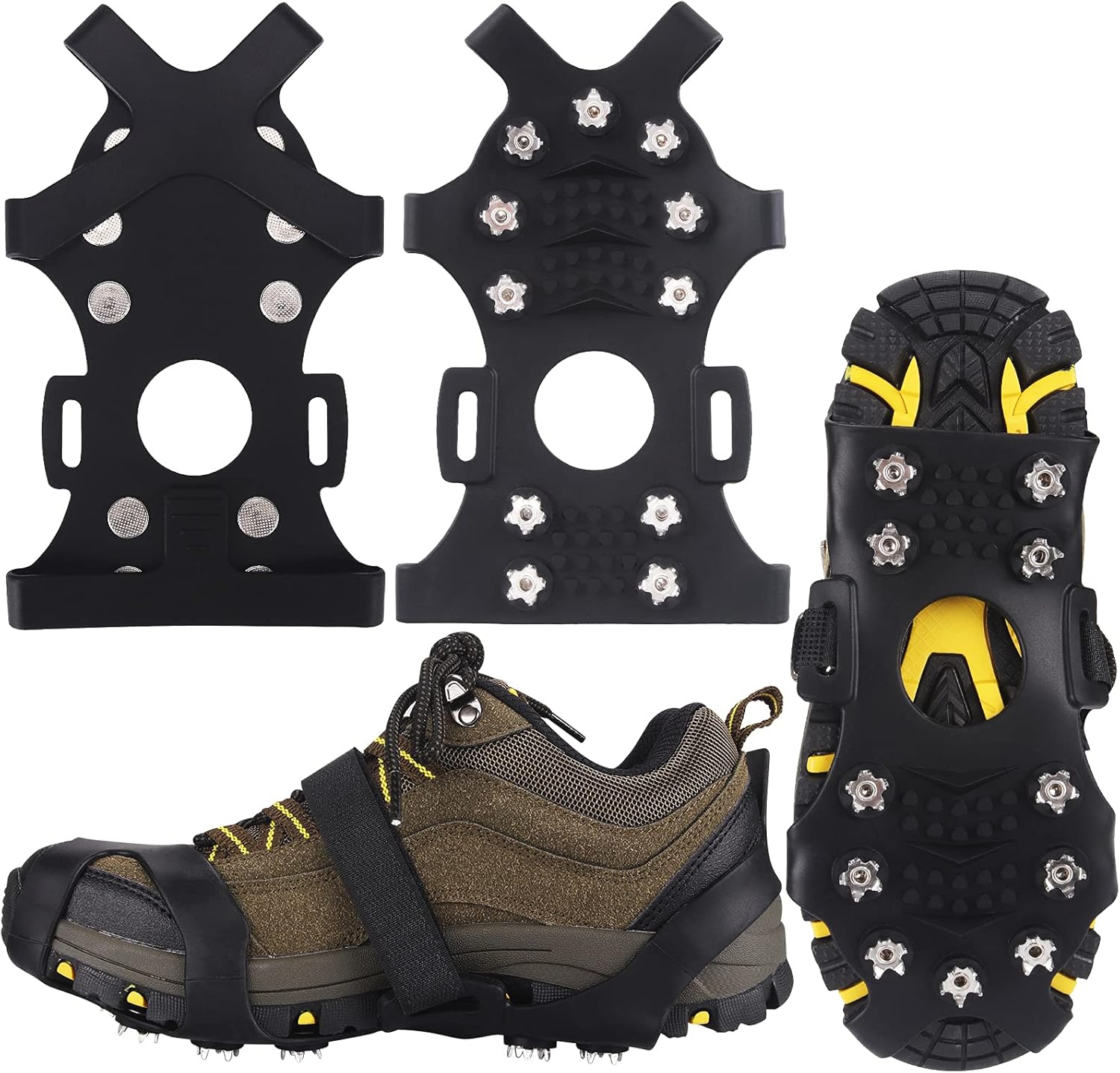 Winline Ice Snow Grips,Ice Grippers Traction Cleats Shoes and Boots Rubber Snow...